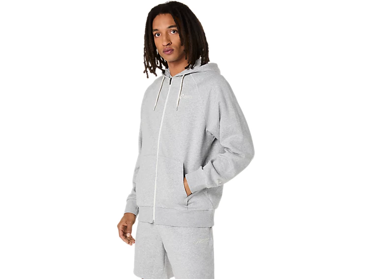 ASICS LOGO FLEECE FULL ZIP HOODIE - Homme