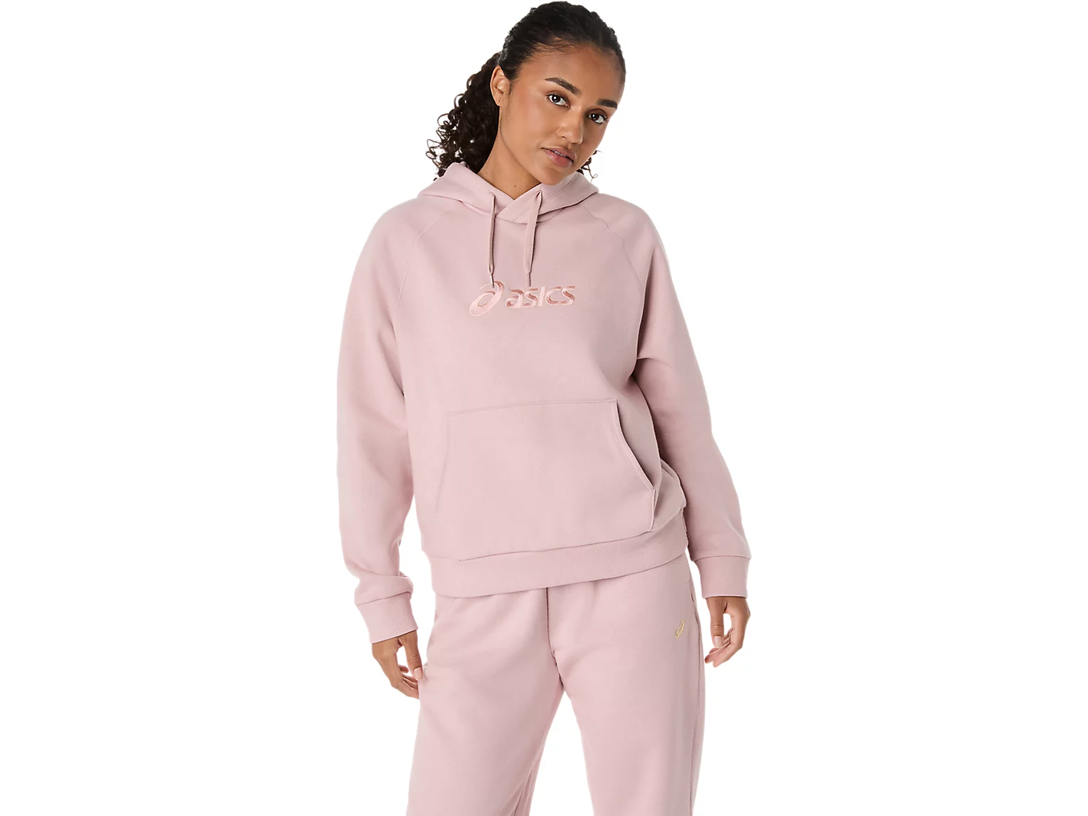 ASICS LOGO FLEECE PULLOVER HOODIE - Femme