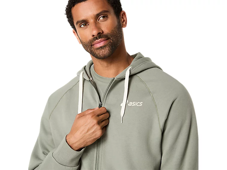 ASICS LOGO FLEECE FULL ZIP HOODIE - Homme