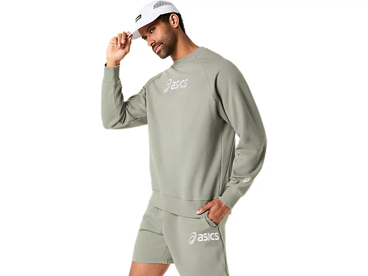 ASICS LOGO FLEECE CREW-NECK TOP - Homme