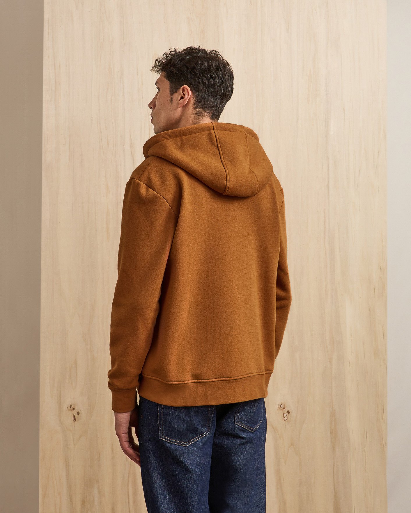 Sweat zippé rouille coton - MESNIL