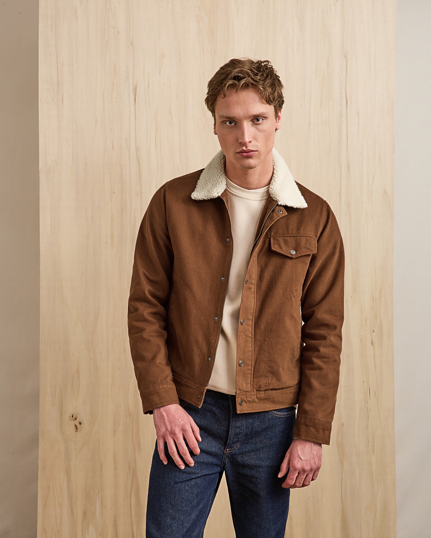 Blouson coton camel - SEILLON