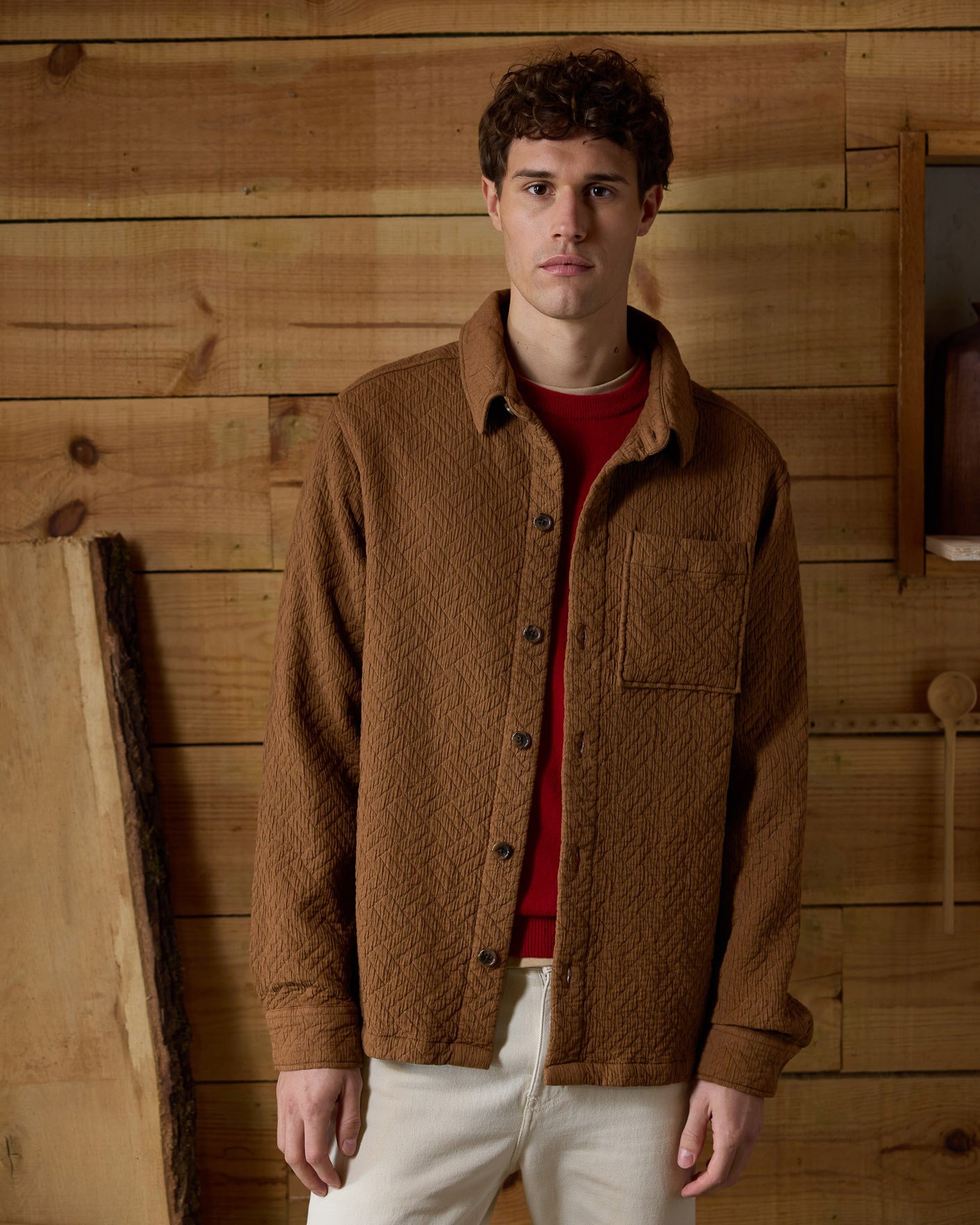 Surchemise camel coton - GASTINE