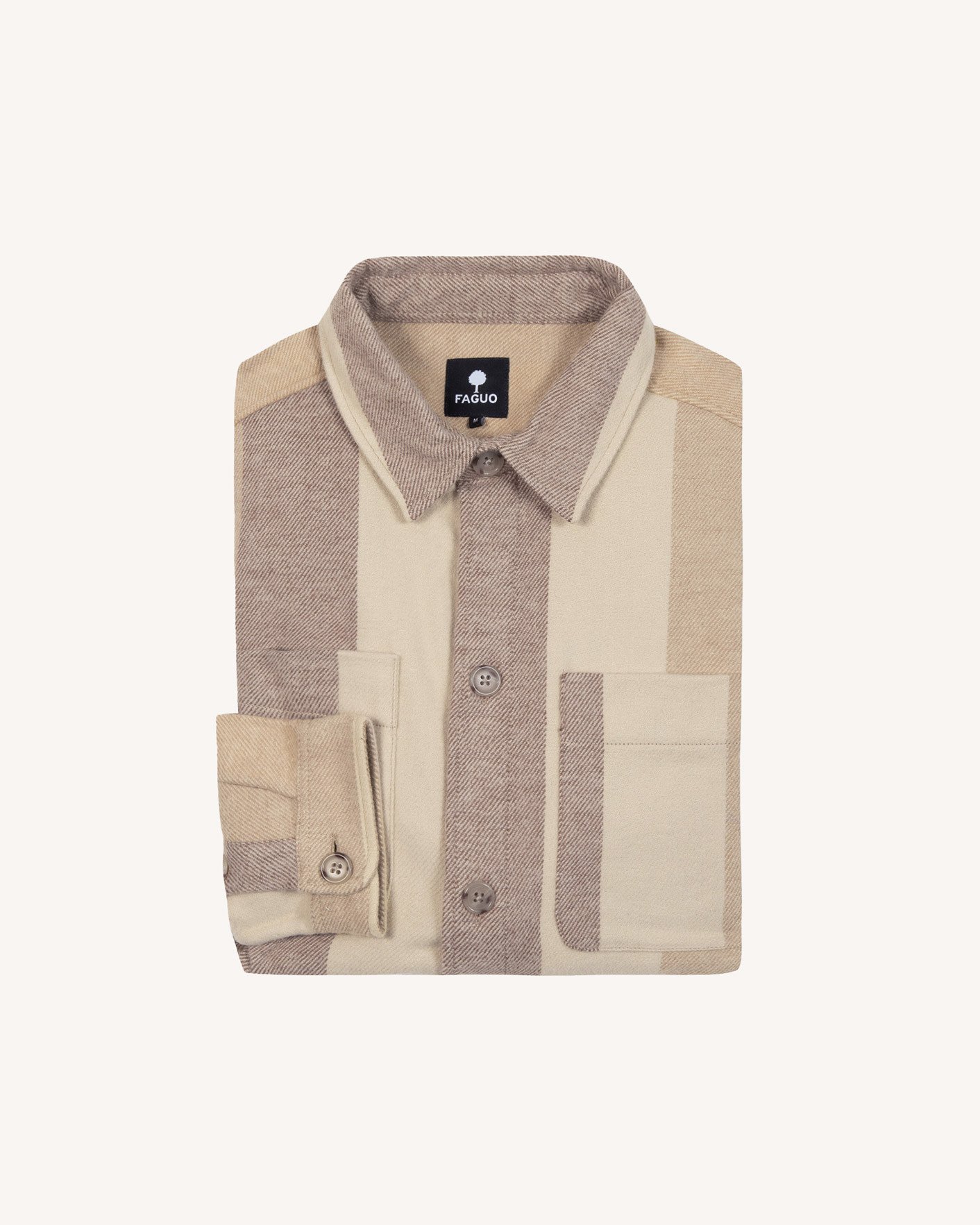 Surchemise camel & terracotta coton - CLEMONT