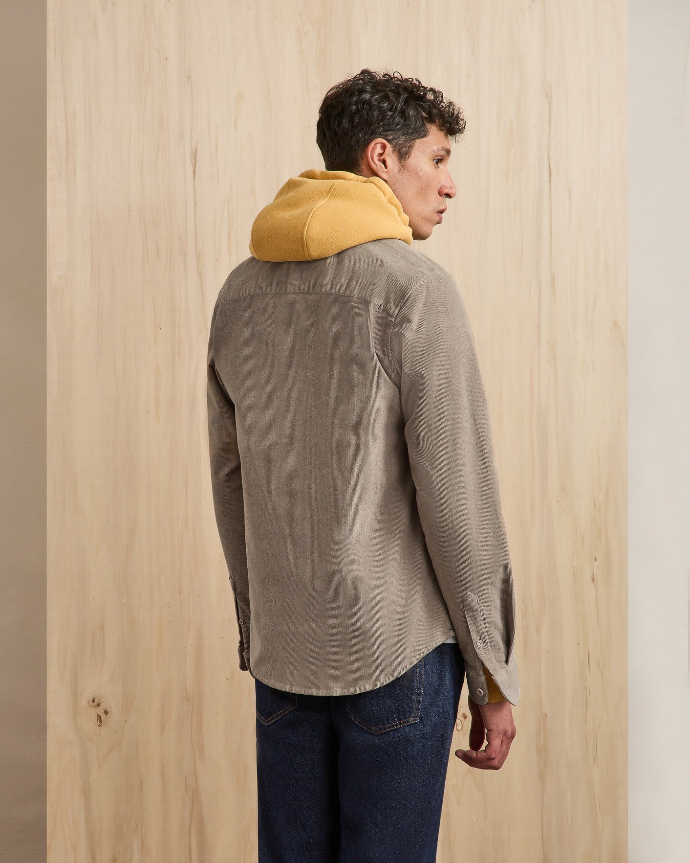 Chemise en velours beige clair - ONCA