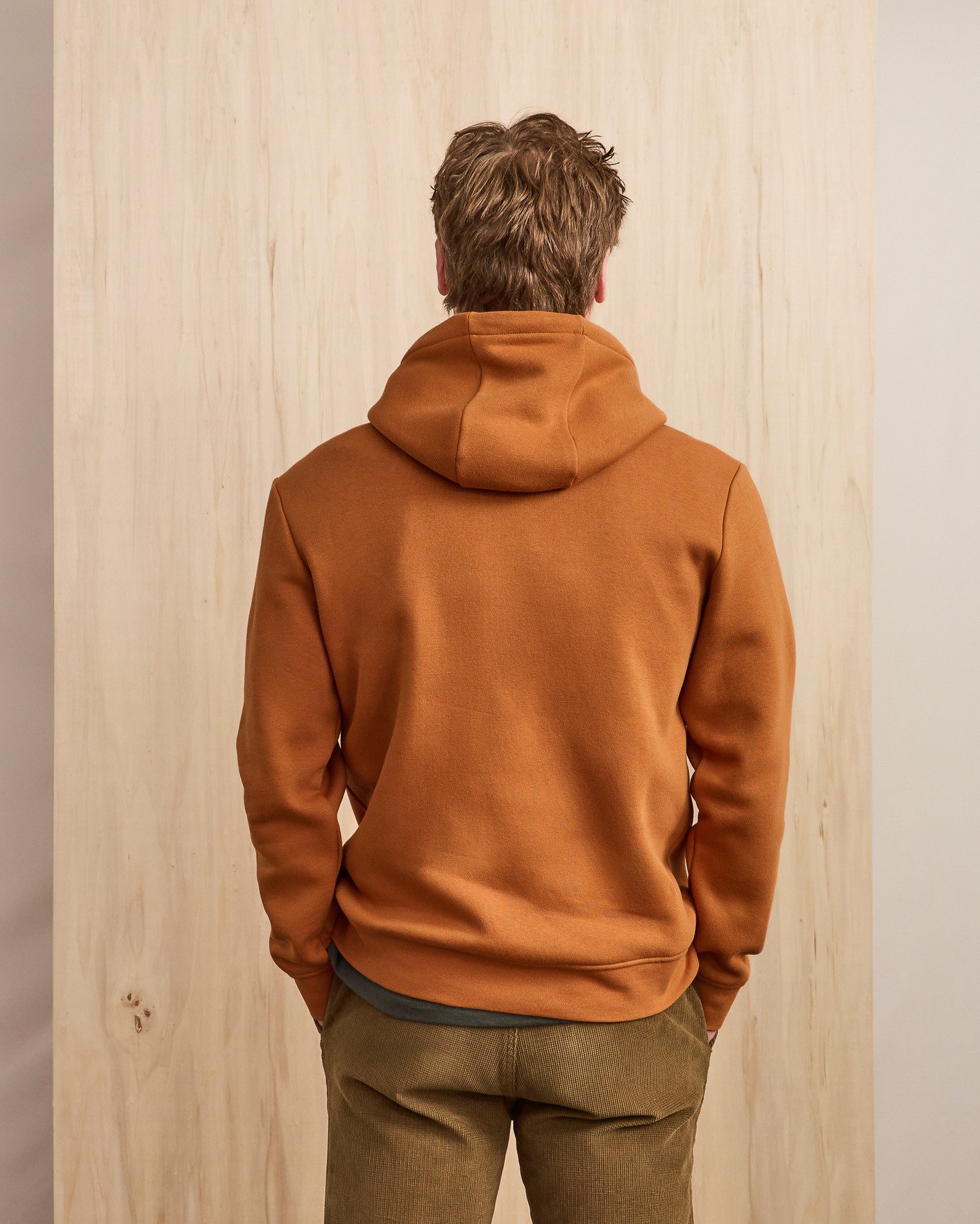 Sweat à capuche rouille coton - DIRAC