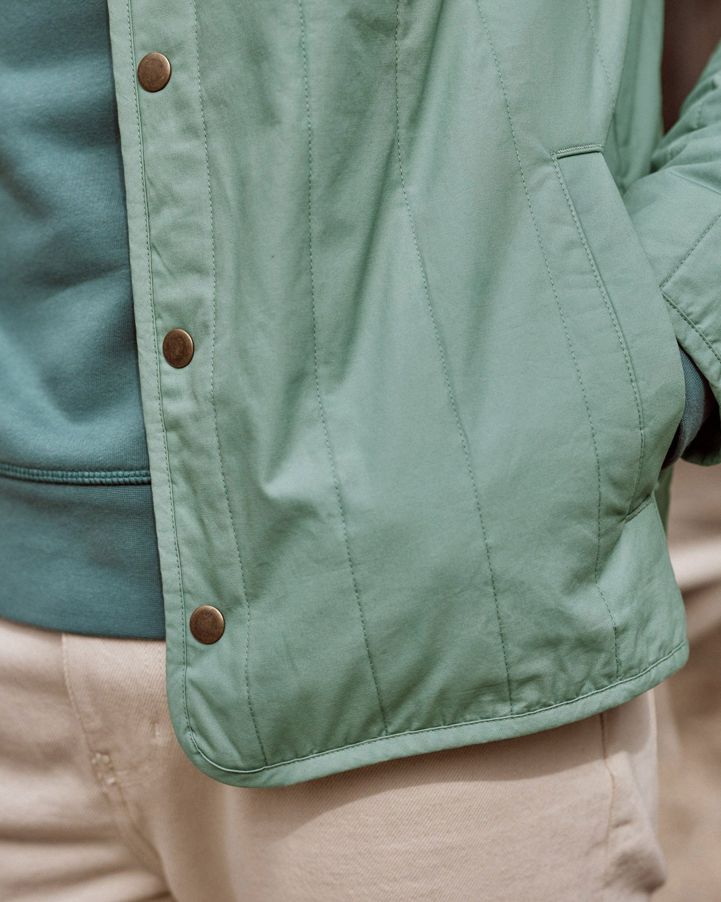 Veste en coton vert d'eau - OBERNAI