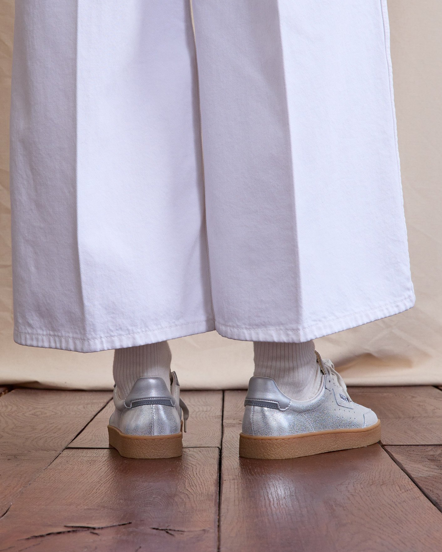 Baskets argenté cuir - LUMBO