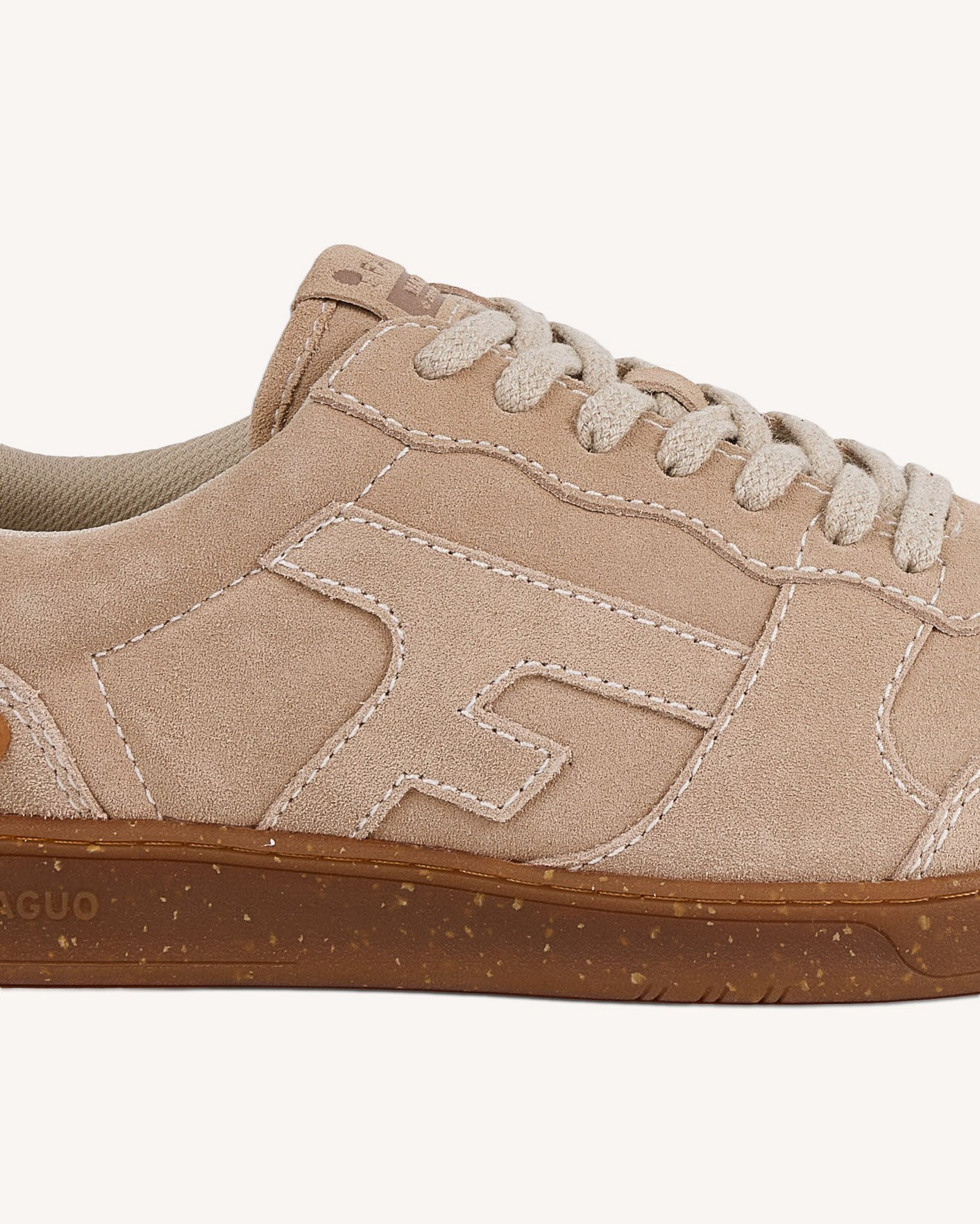 Baskets beige clair cuir & suède - HAZEL