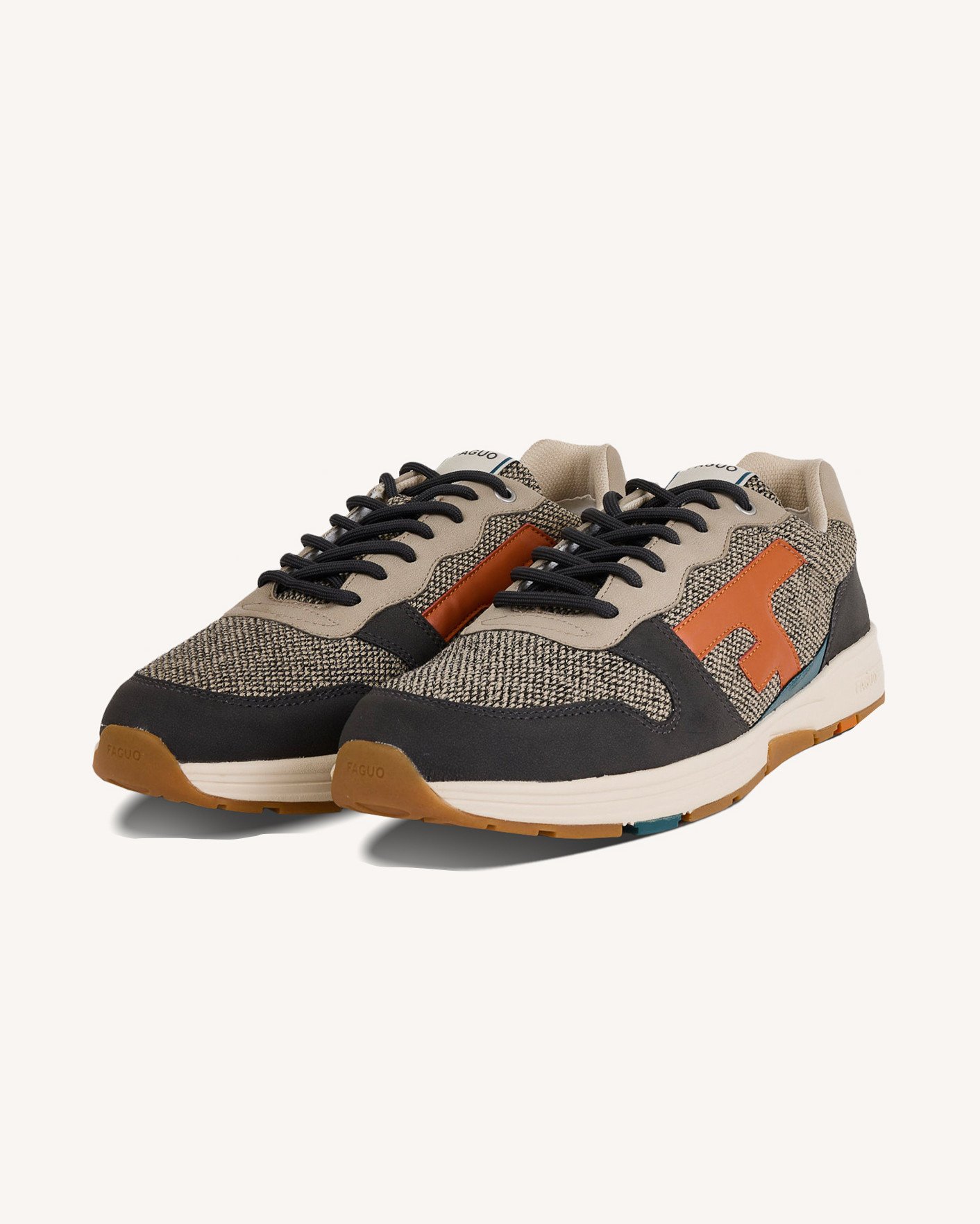 Baskets écru & vert clair - OLIVE