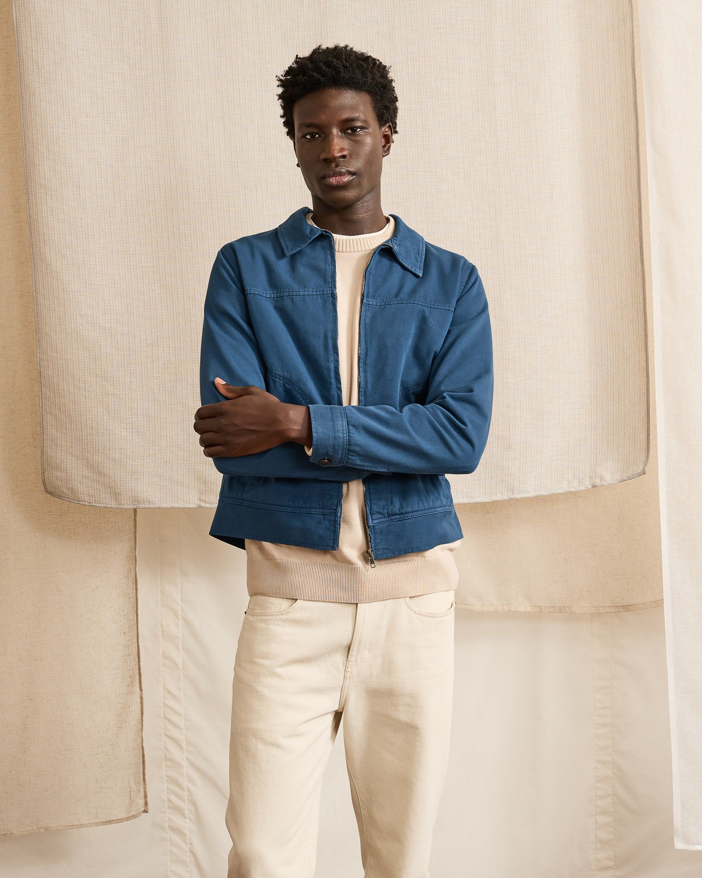 Blouson coton bleu marine - CHAUMONT