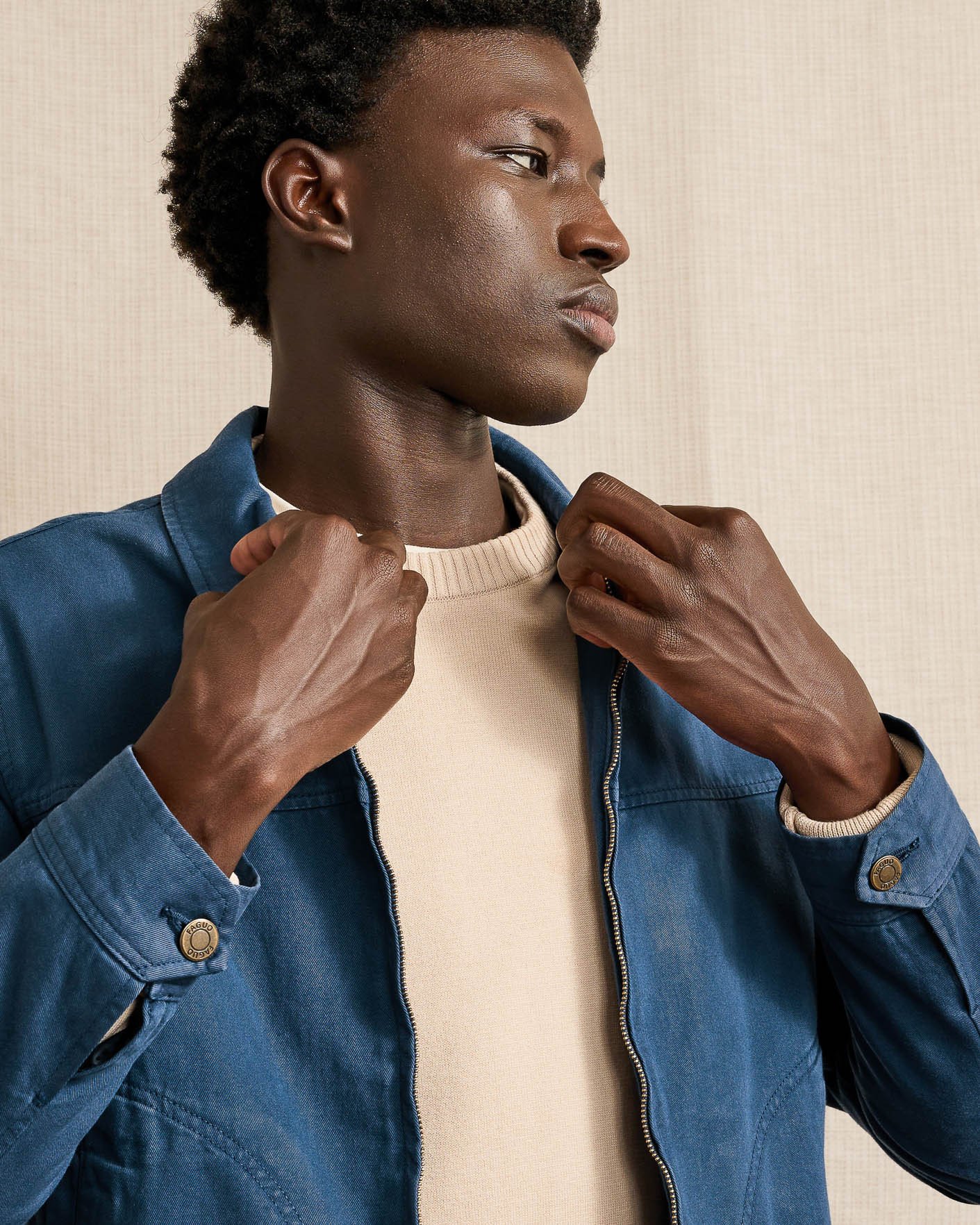 Blouson coton bleu marine - CHAUMONT