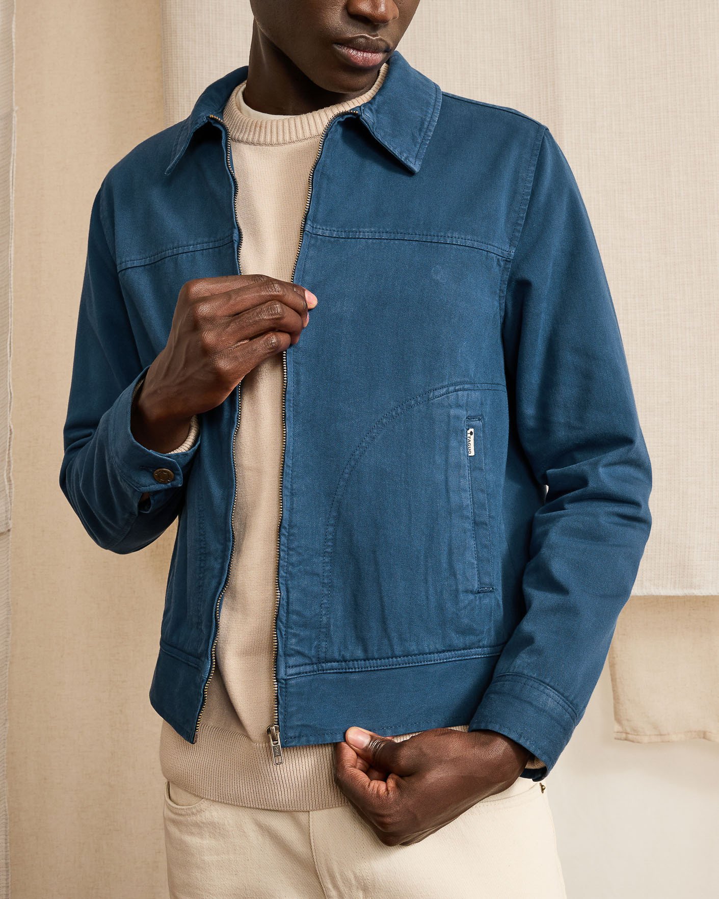 Blouson coton bleu marine - CHAUMONT