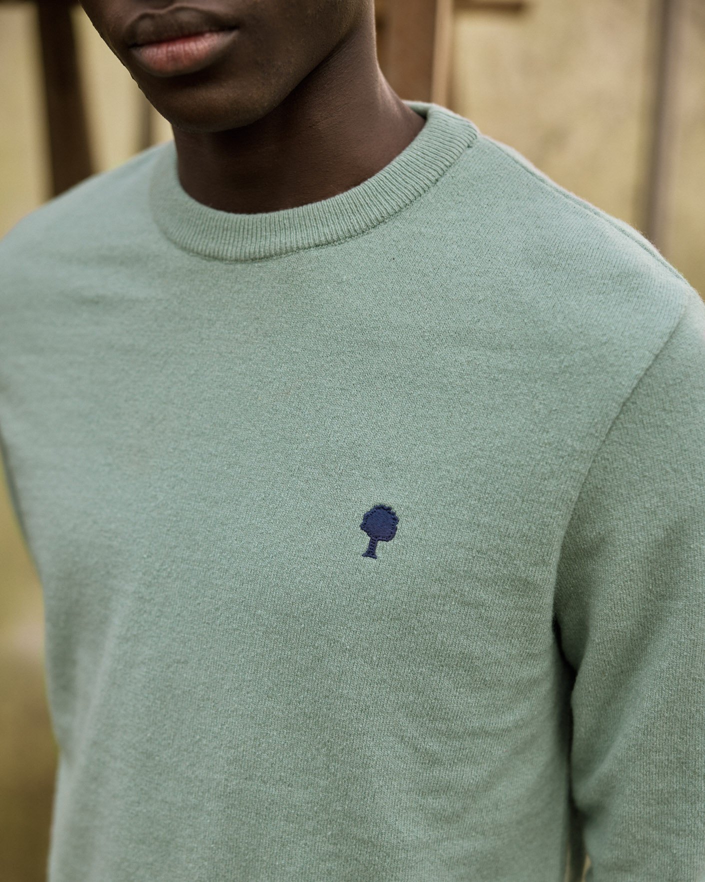 Pull en laine vert clair - MARLY