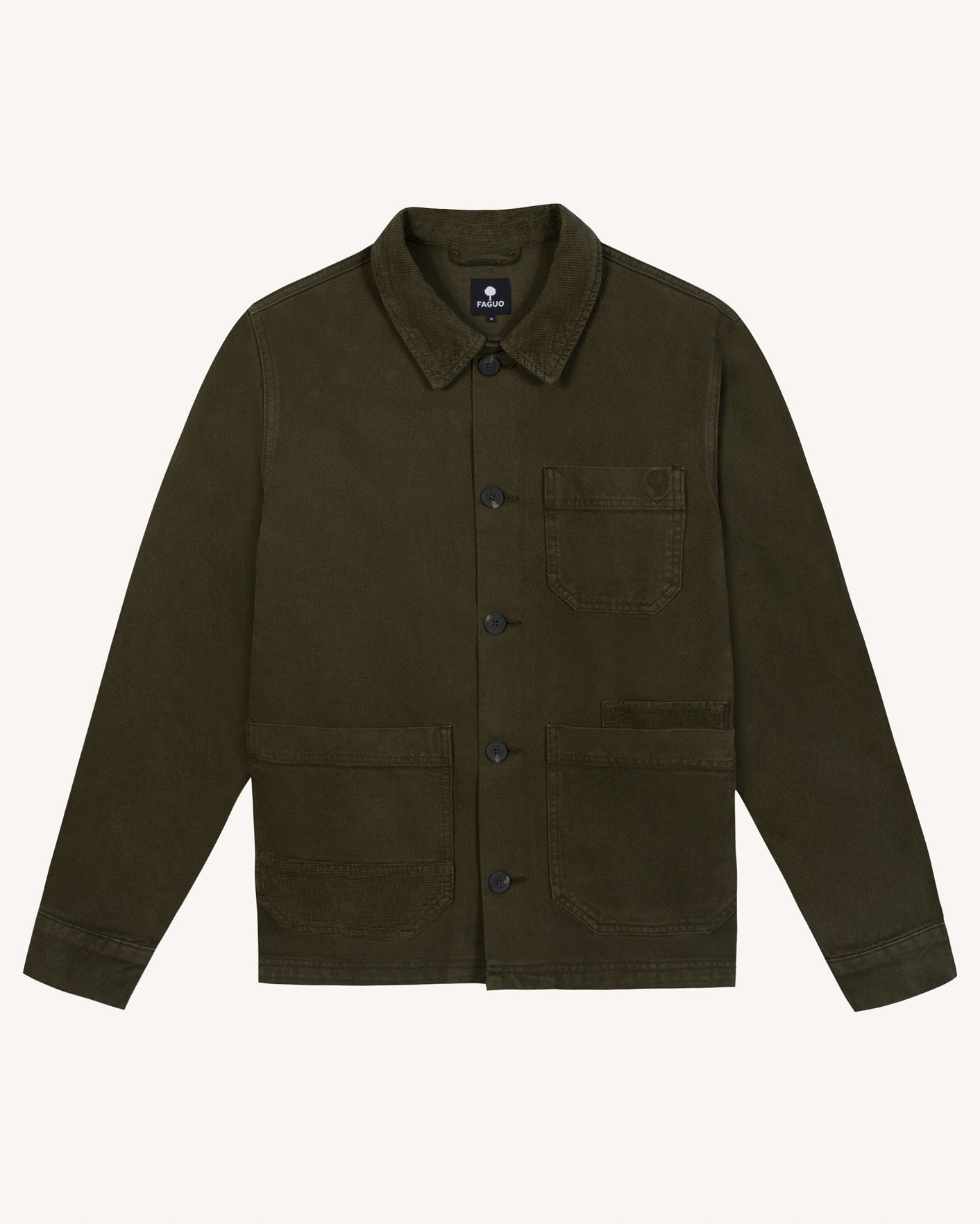Veste en coton vert olive foncé - GAVRE