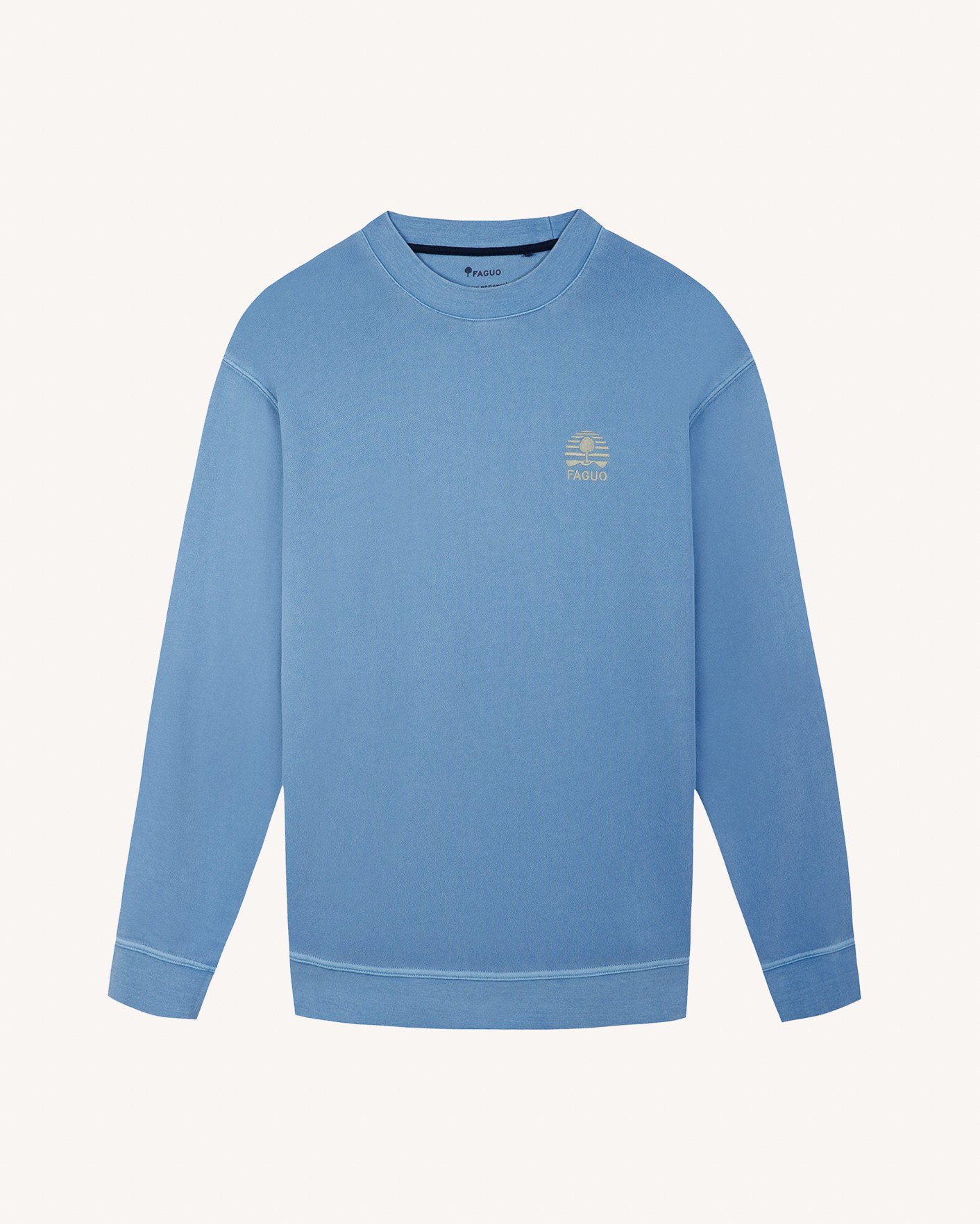 Sweat col rond oversize bleu ciel - FANGO