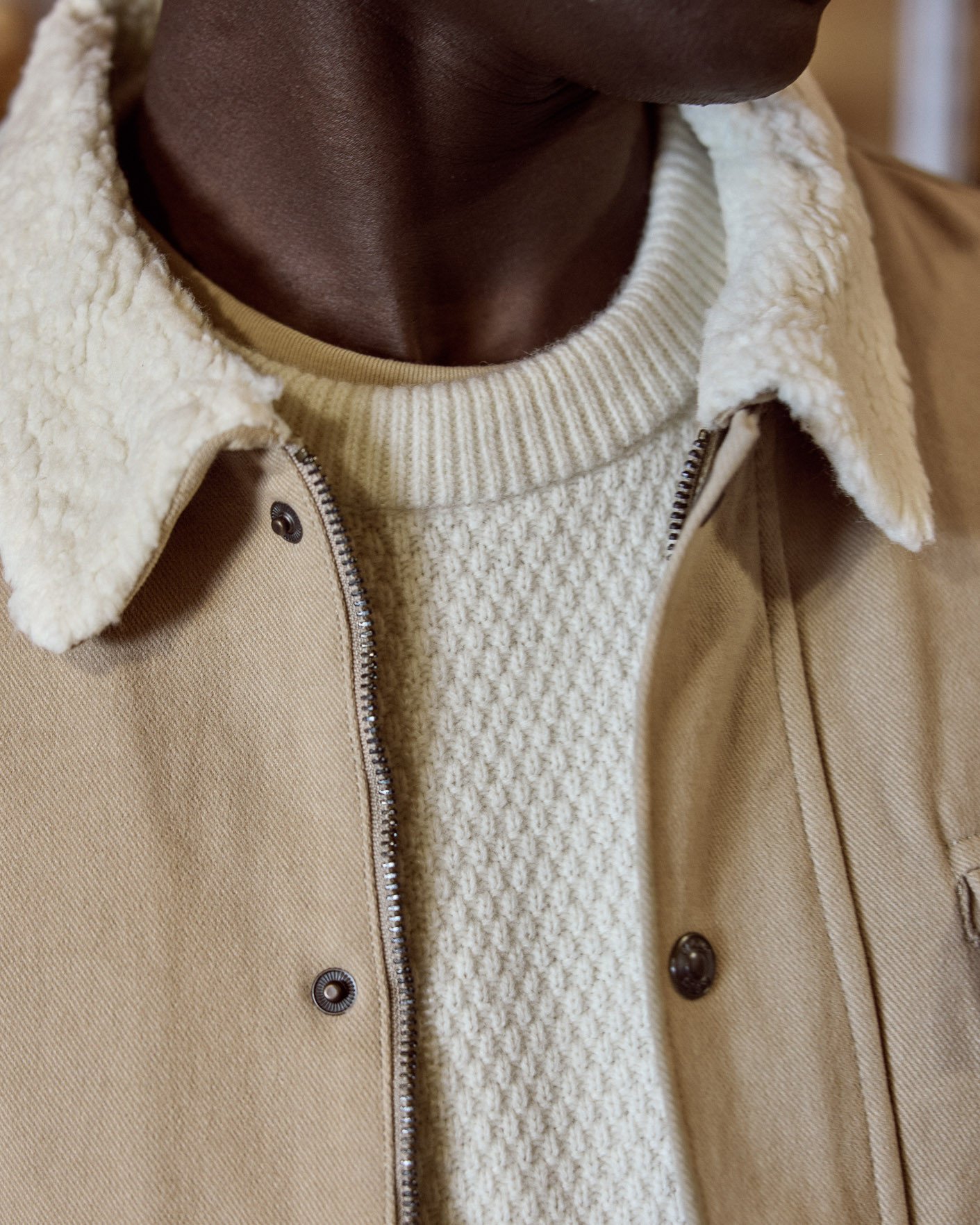 Blouson beige coton - SEILLON