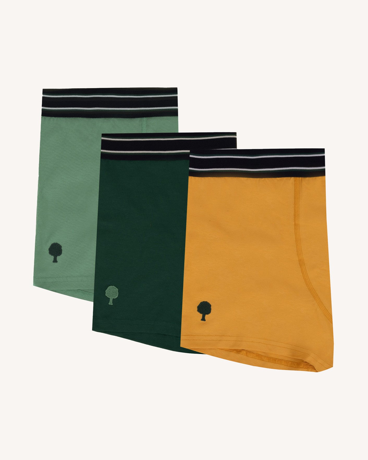 Lot de boxers x3 vert clair & jaune - BOXER