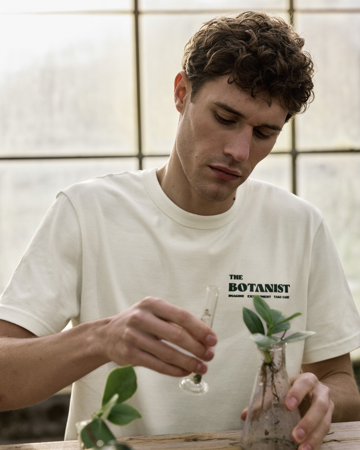 T-shirt écru impirmé coton - LUGNY