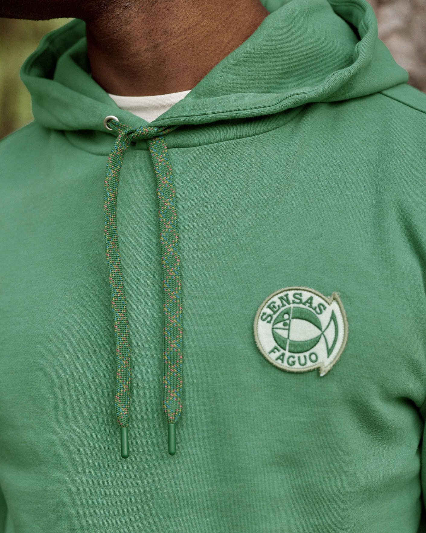 Sweat à capuche vert coton - DIRAC