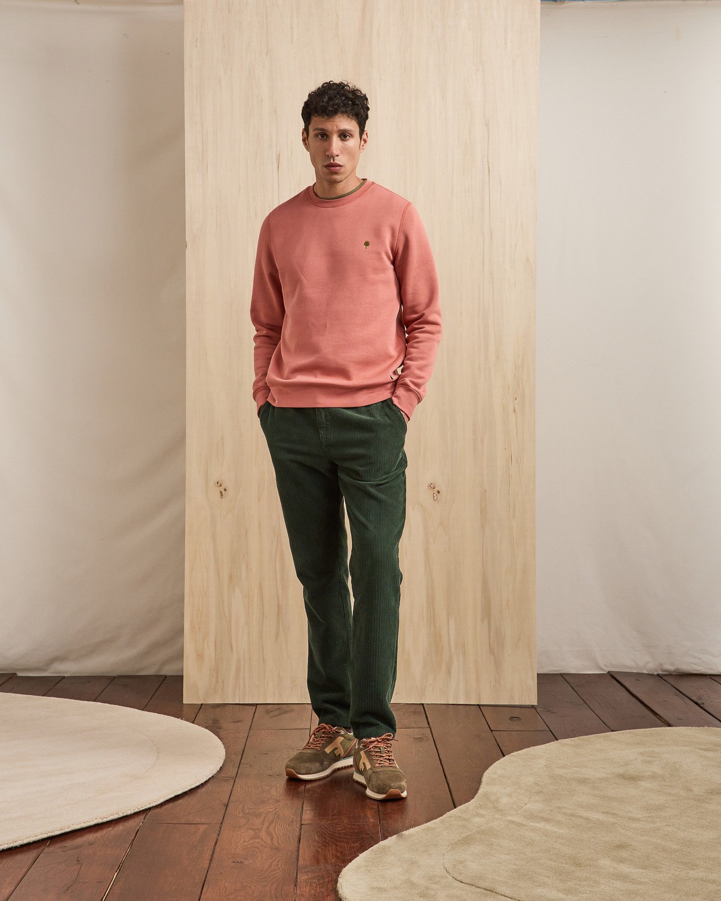 Pantalon coton vert foncé coton - DREUILLE