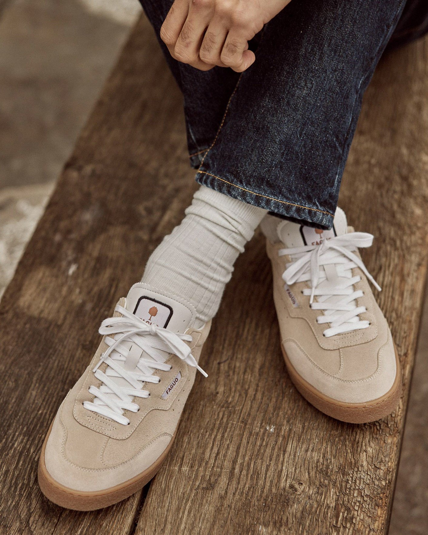 Baskets beiges suède - LUMBO