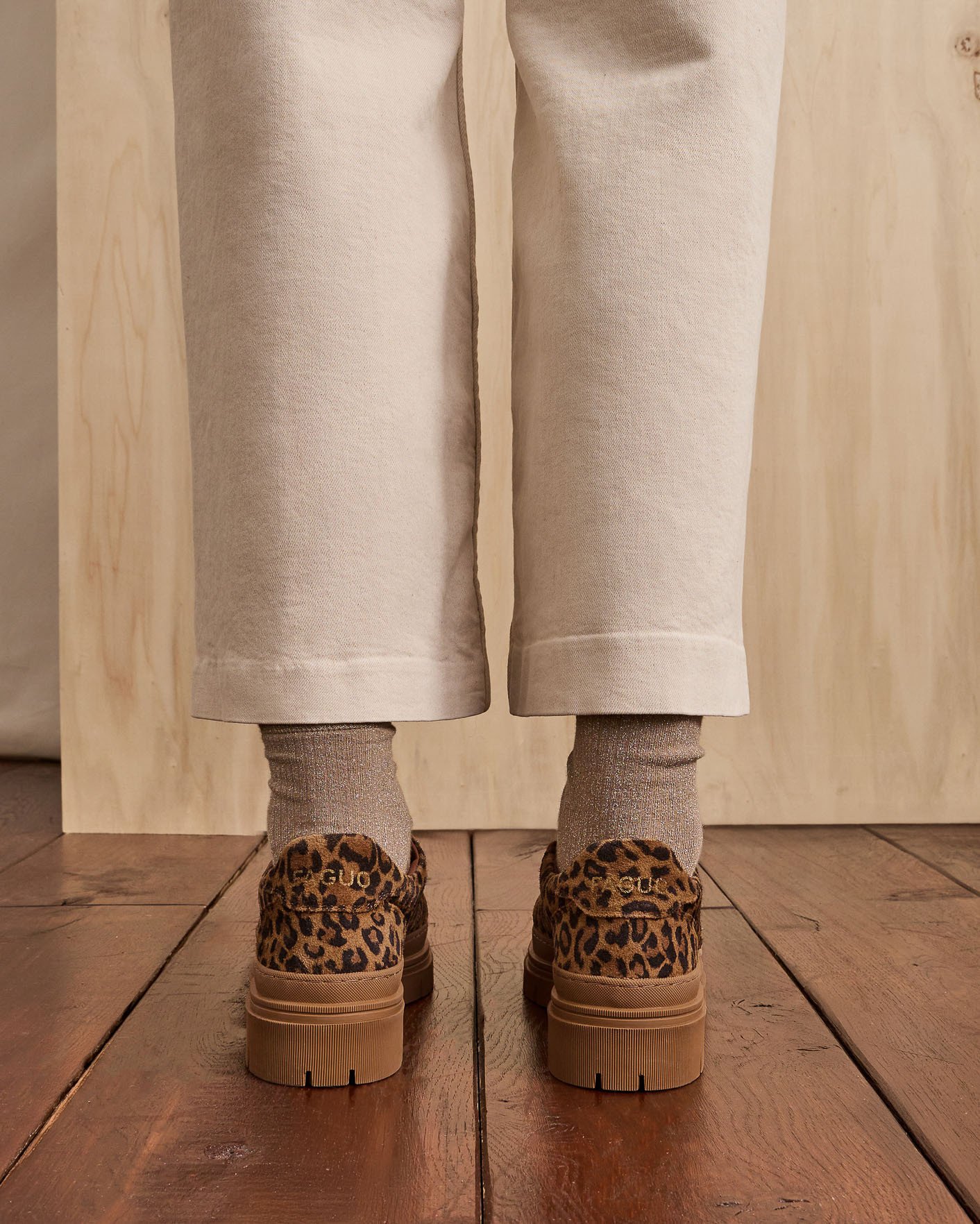 Chaussures marron & léopard cuir - MARBLEWOOD