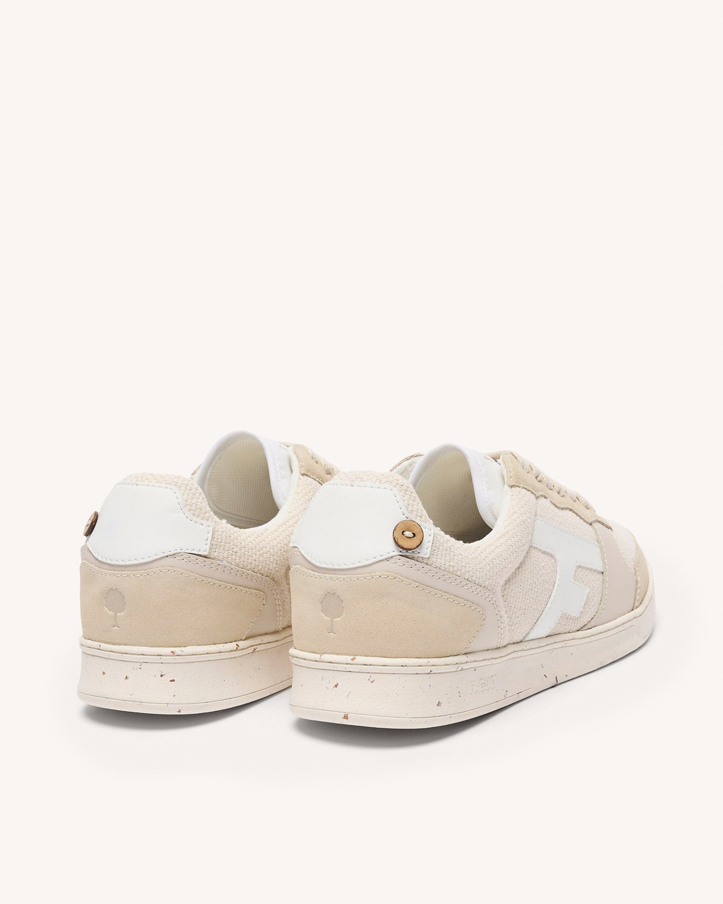 Baskets beiges & blanches coton - HAZEL