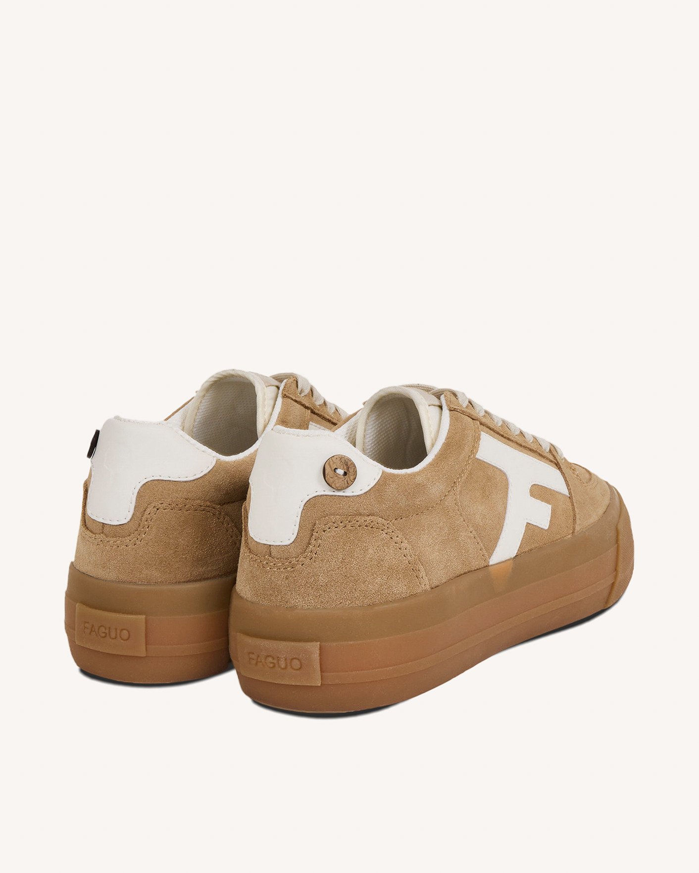 Baskets sable suède - WALNUT PLATFORM