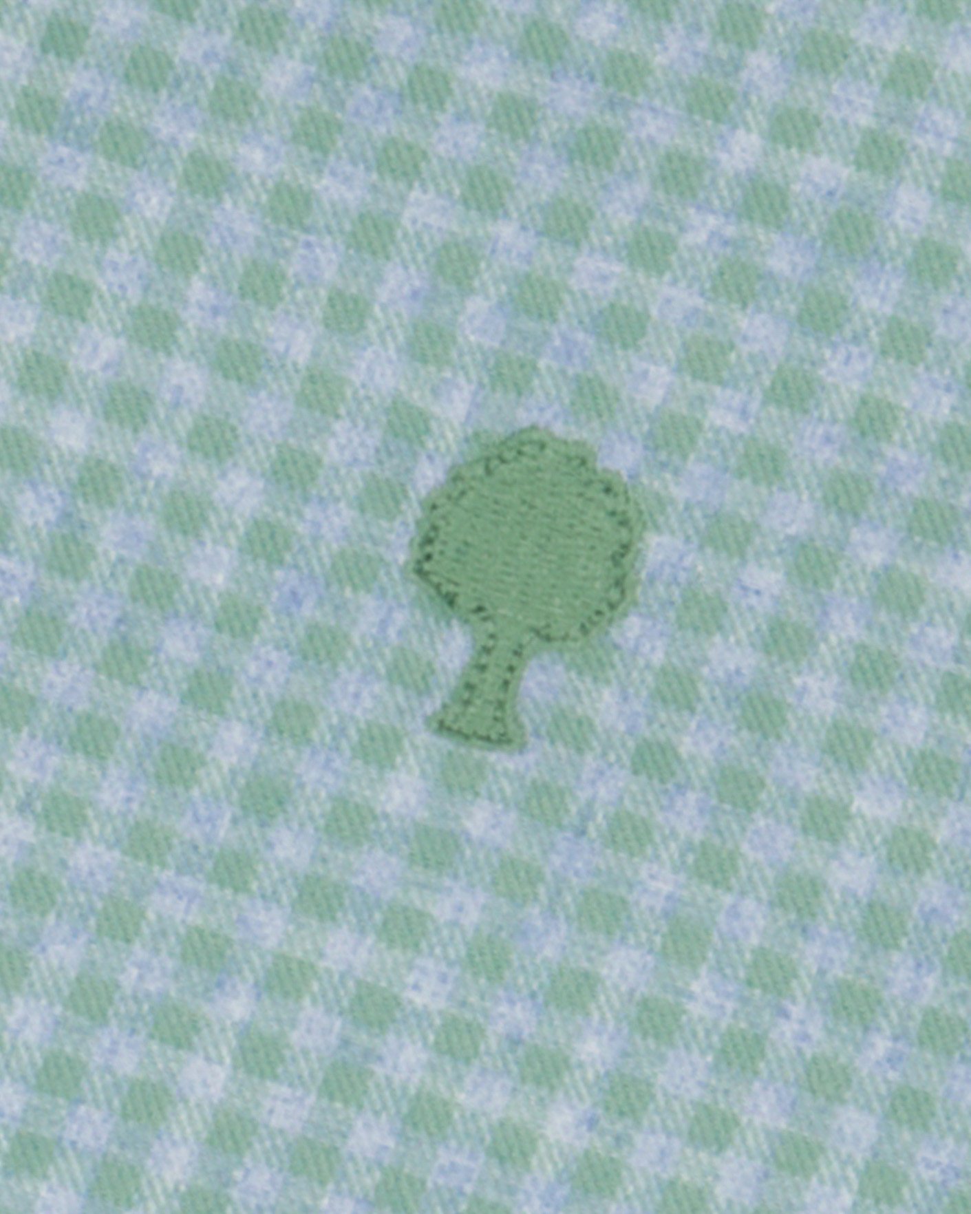 Chemise verte & bleu clair coton - IRATY