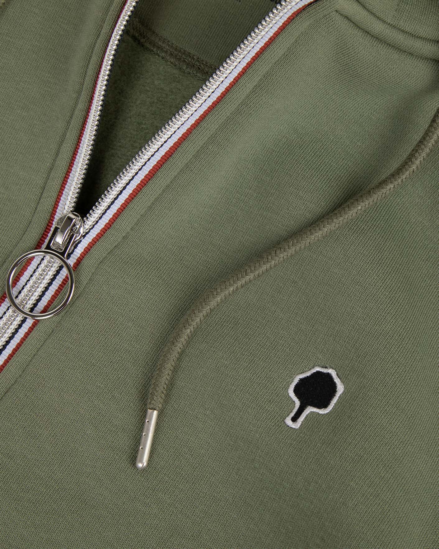 Sweat zippé kaki coton - MESNIL