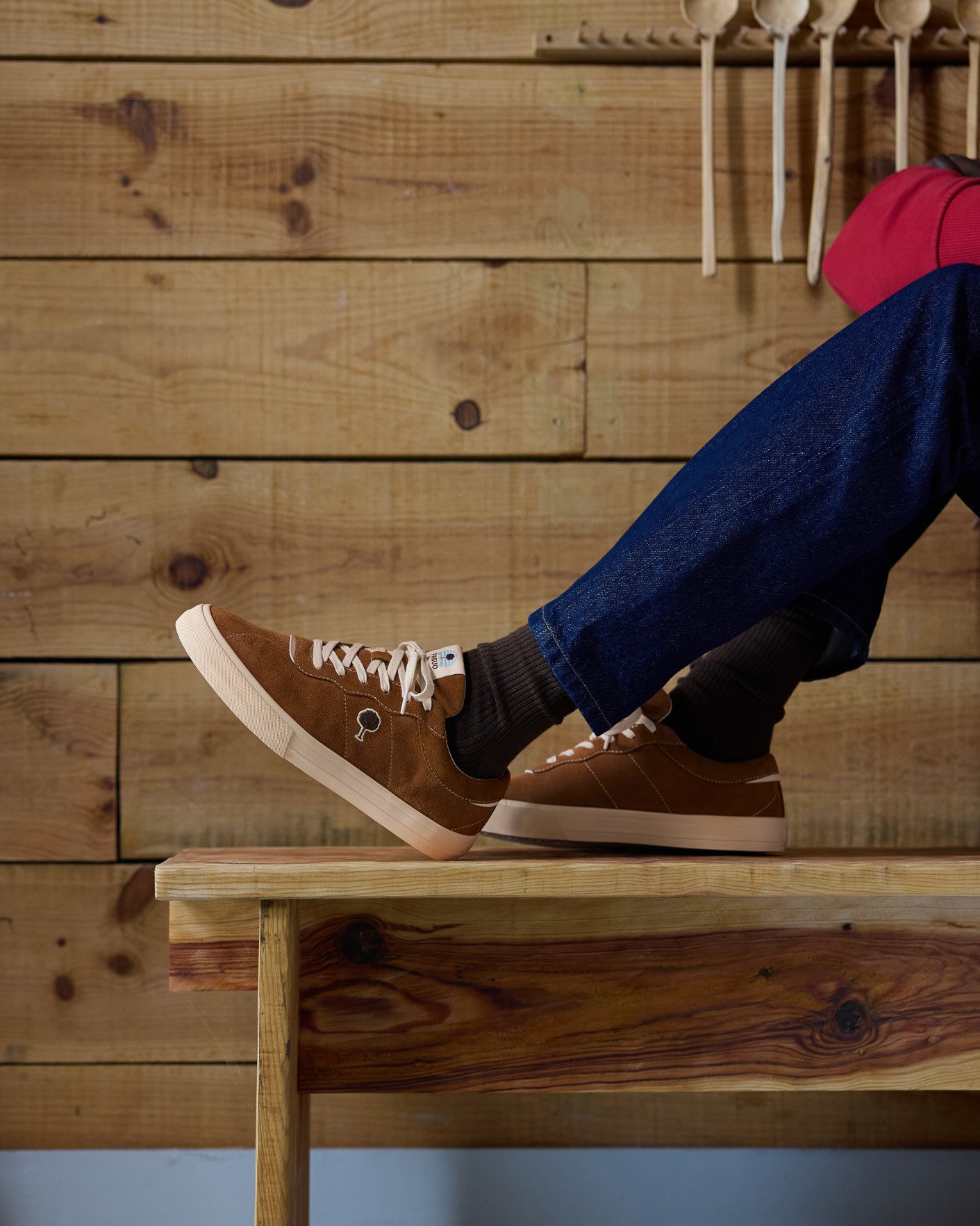 Baskets camels cuir suède - NASHI