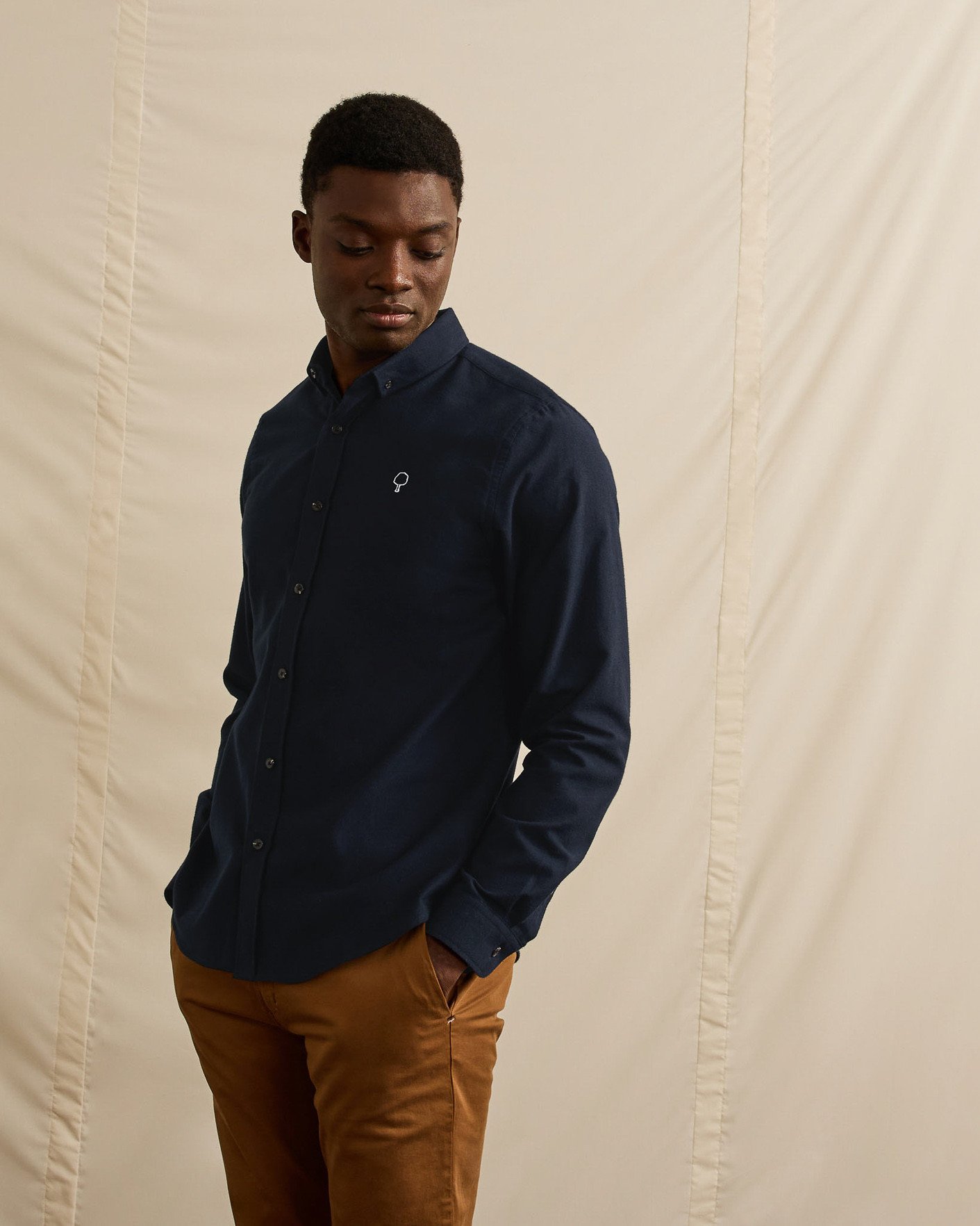 Chemise bleu nuit coton - IVOY