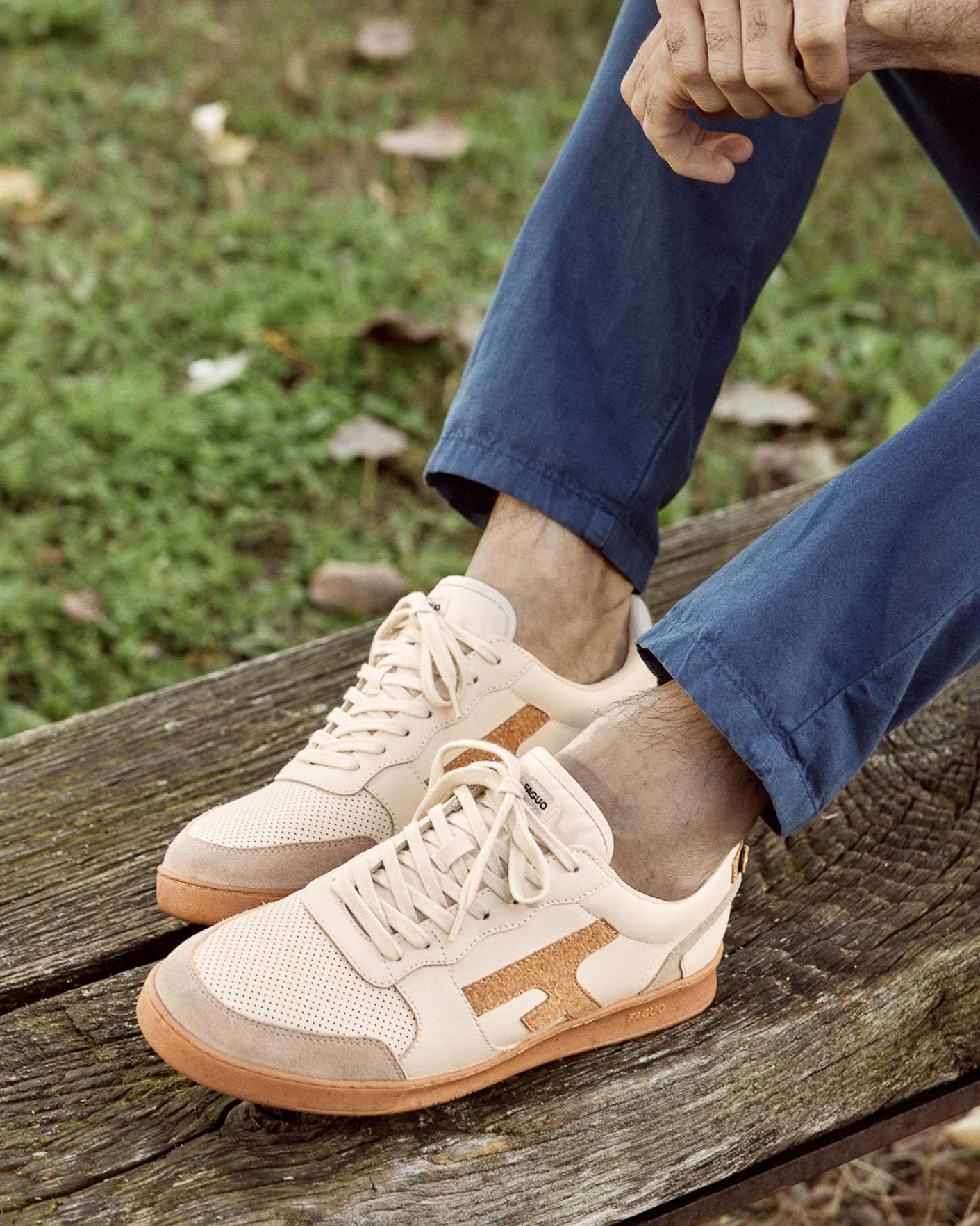 Baskets écrues & liège cuir - HAZEL