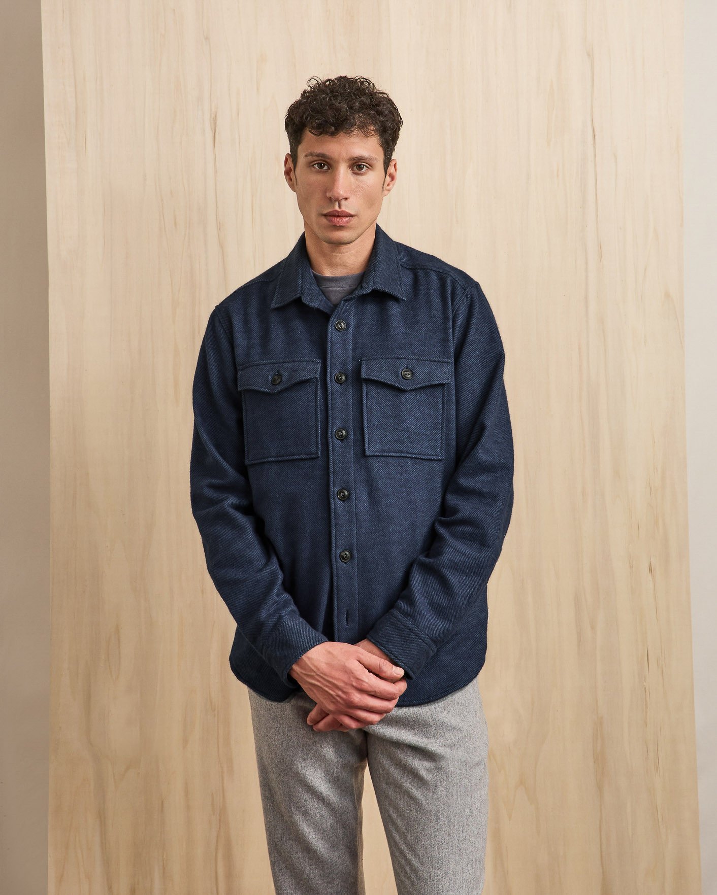 Surchemise bleu marine coton - FLAVIGNY