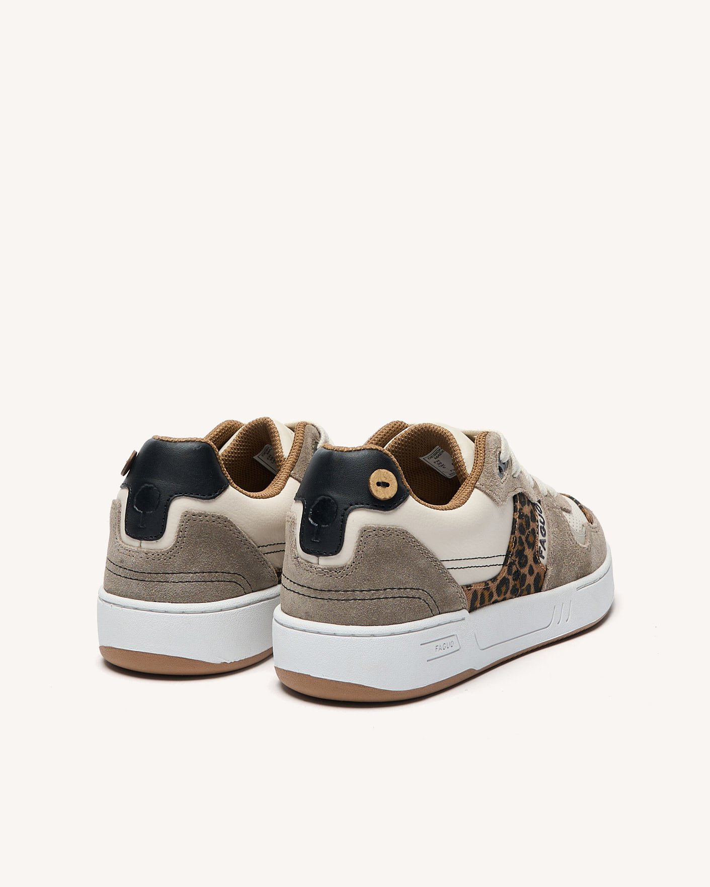 Baskets écrues & beige foncé suède - CEIBA