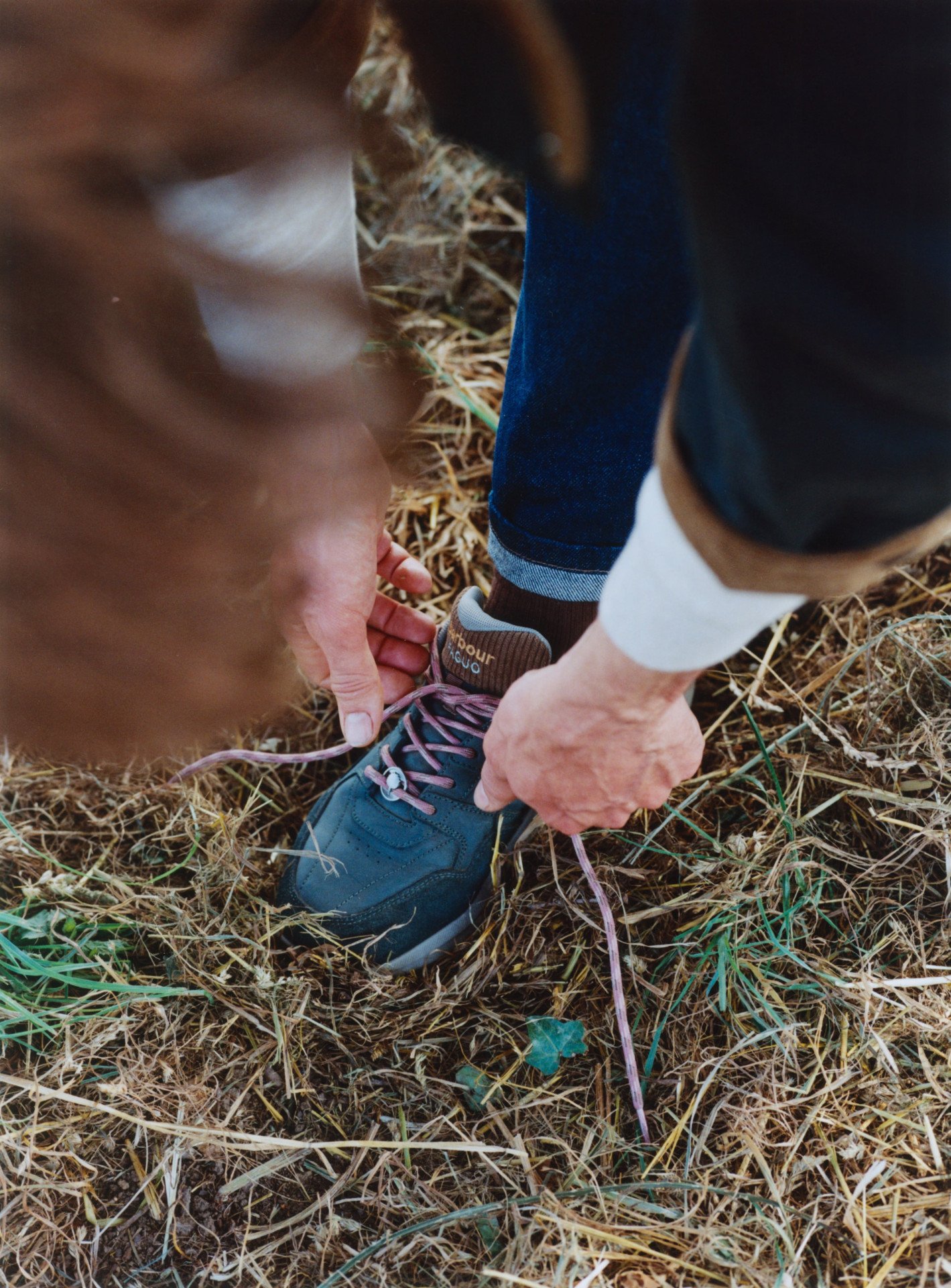 FAGUO x BARBOUR - Baskets kaki foncé suède - LIMWOOD