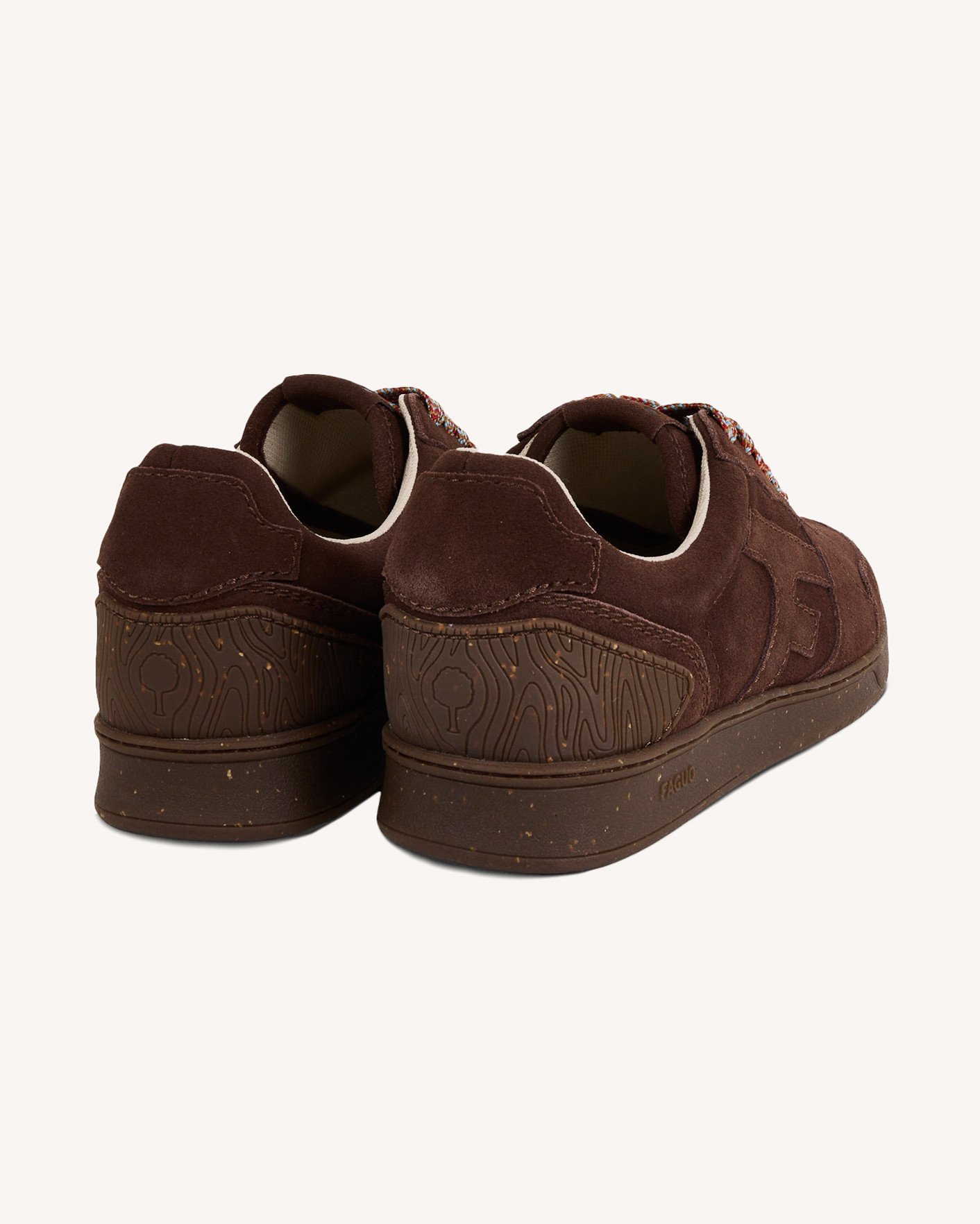 Baskets beige foncé cuir & suède - HAZEL