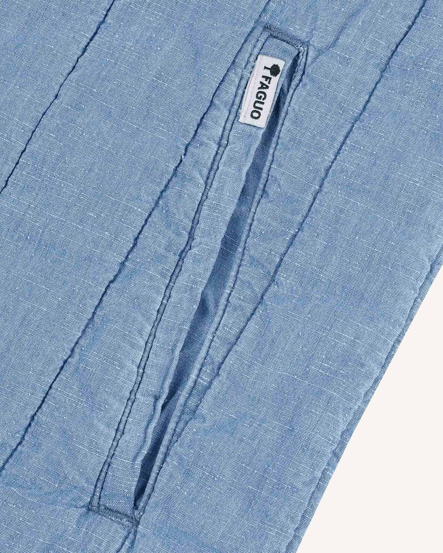 Veste sans manches coton denim clair - EPINAY