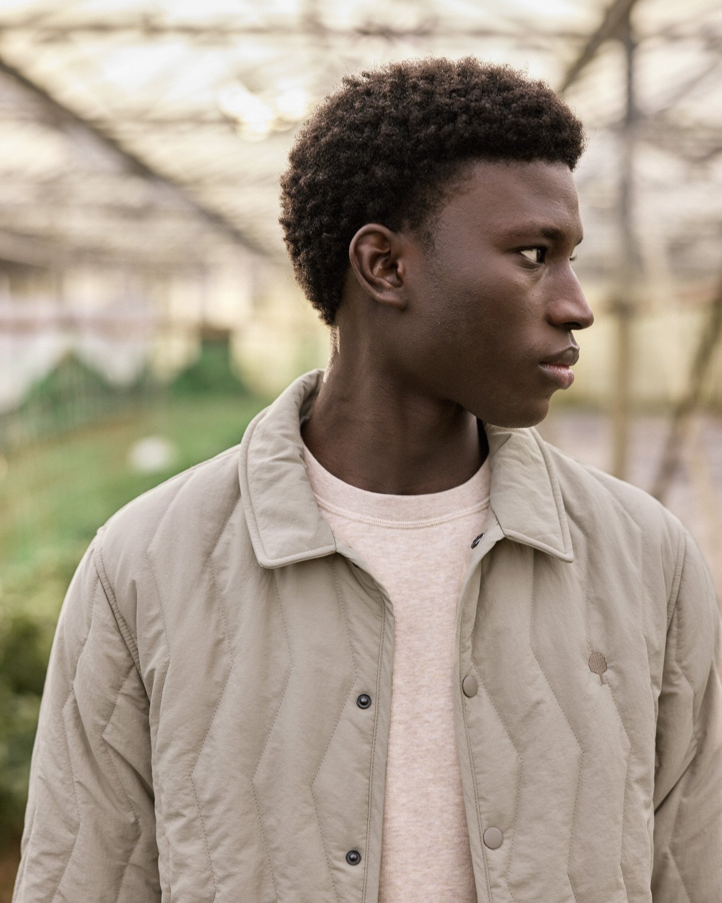 Veste en coton beige - OBERNAI