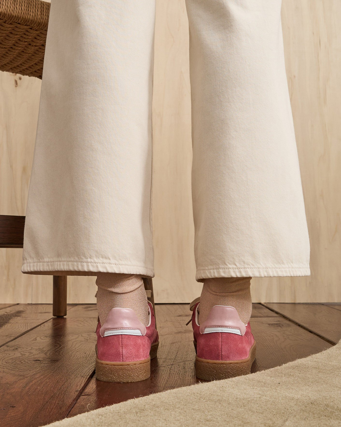 Baskets roses suède - LUMBO