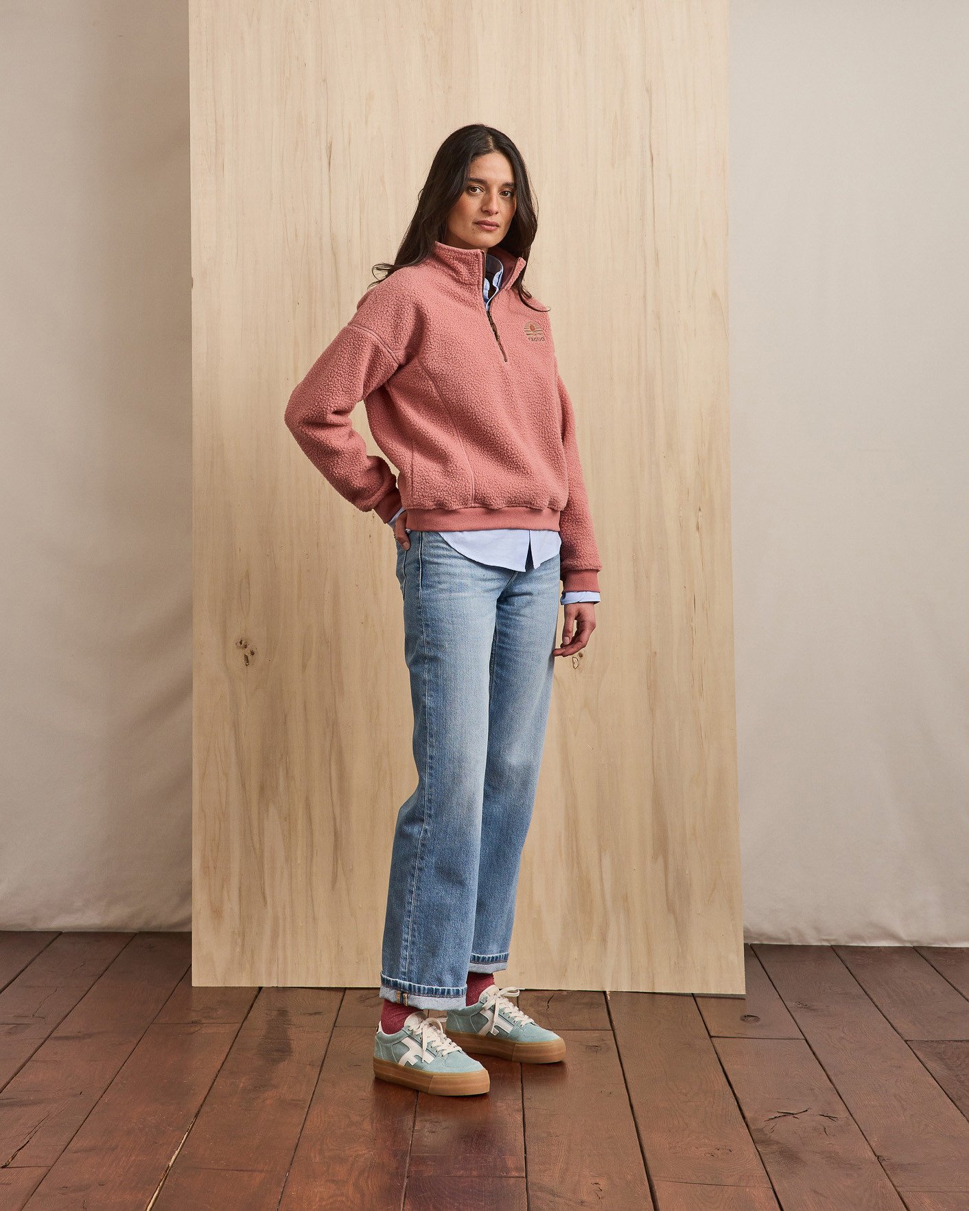 Baskets bleues suède - WALNUT PLATFORM