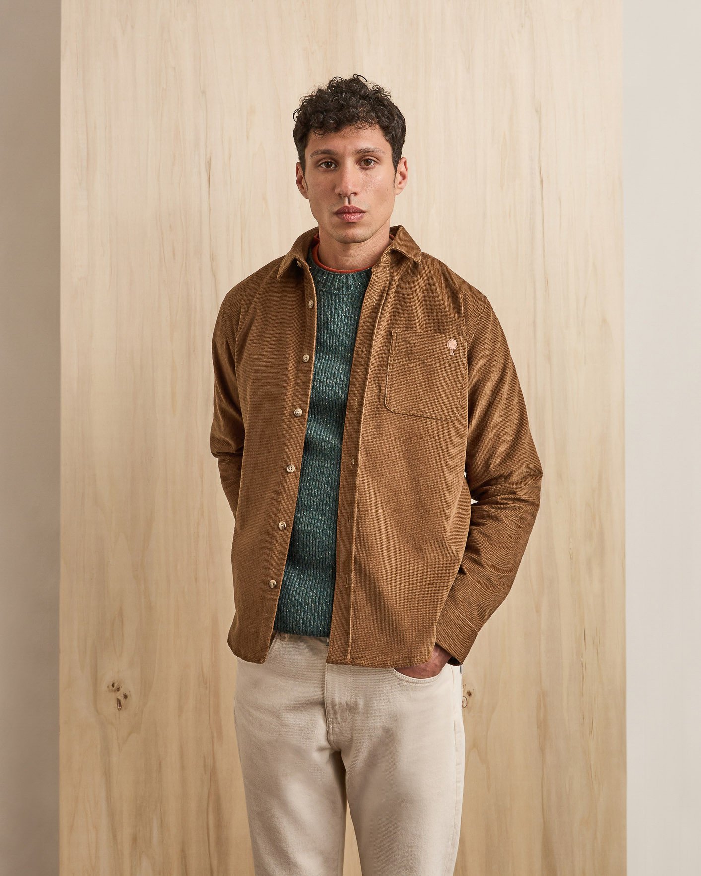 Surchemise velours camel - SIGNY