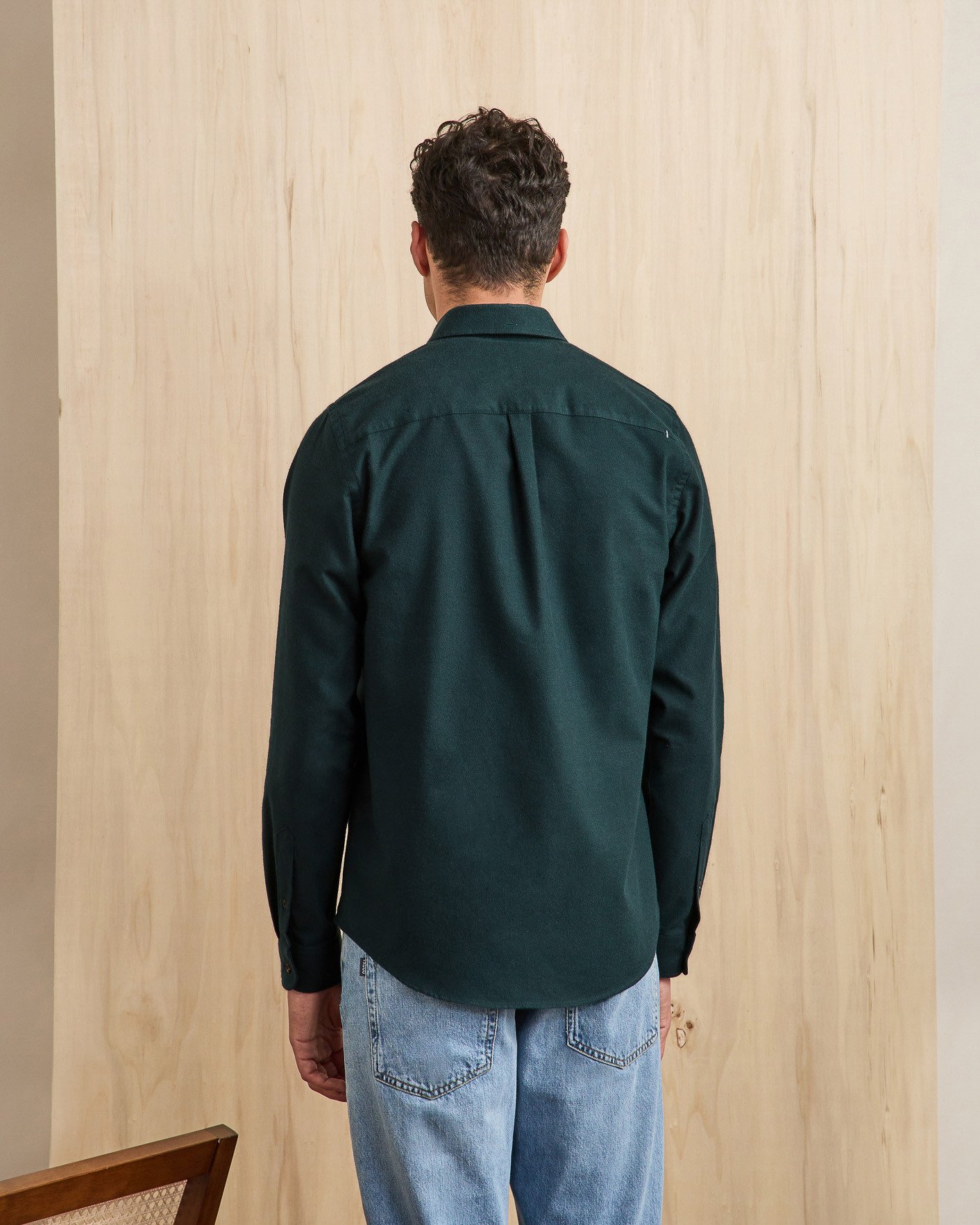 Chemise vert foncé coton - IVOY