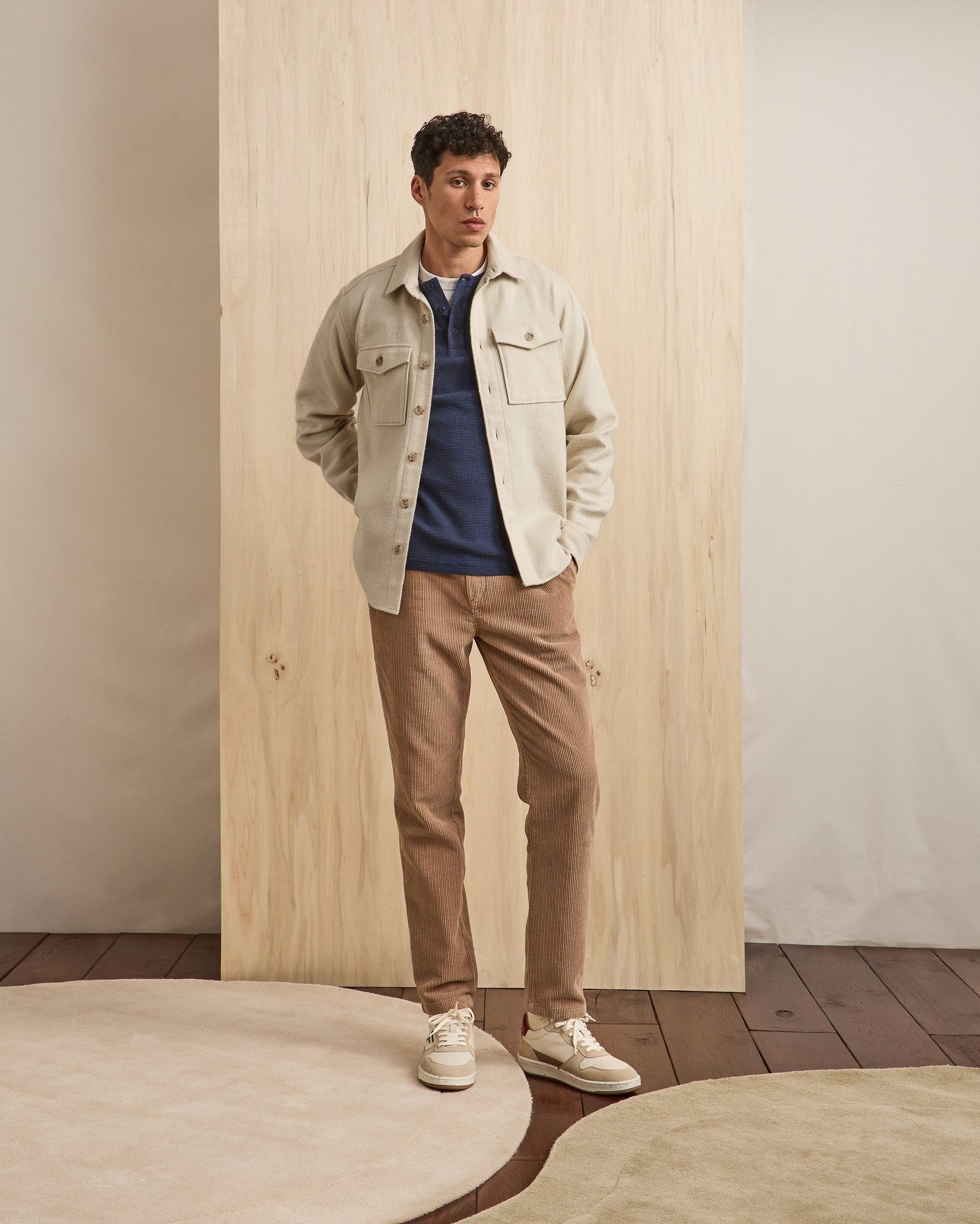 Surchemise beige foncé coton - FLAVIGNY