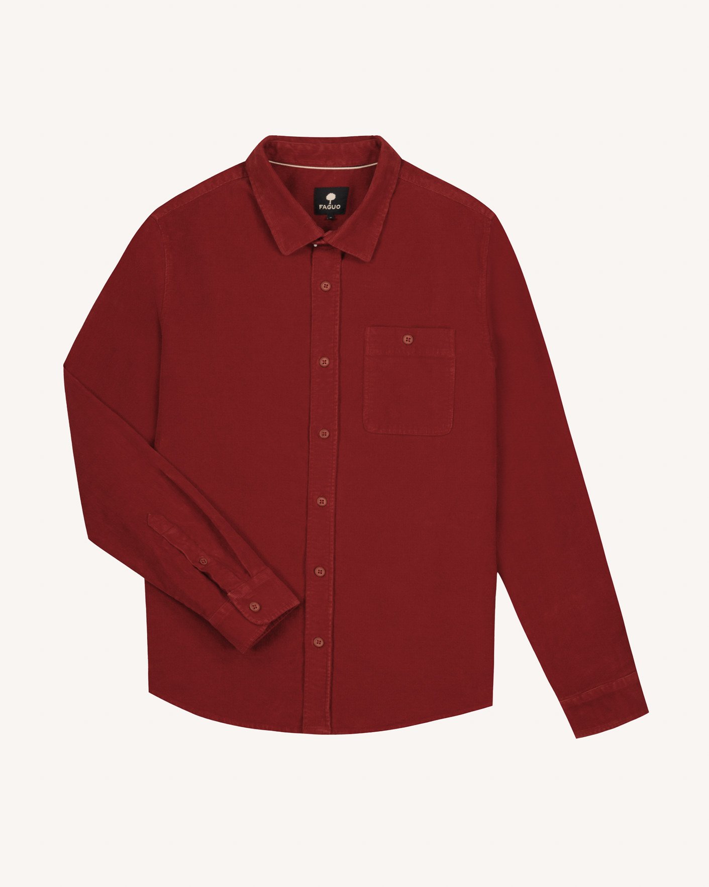 Chemise en velours rouge foncé - ONCA