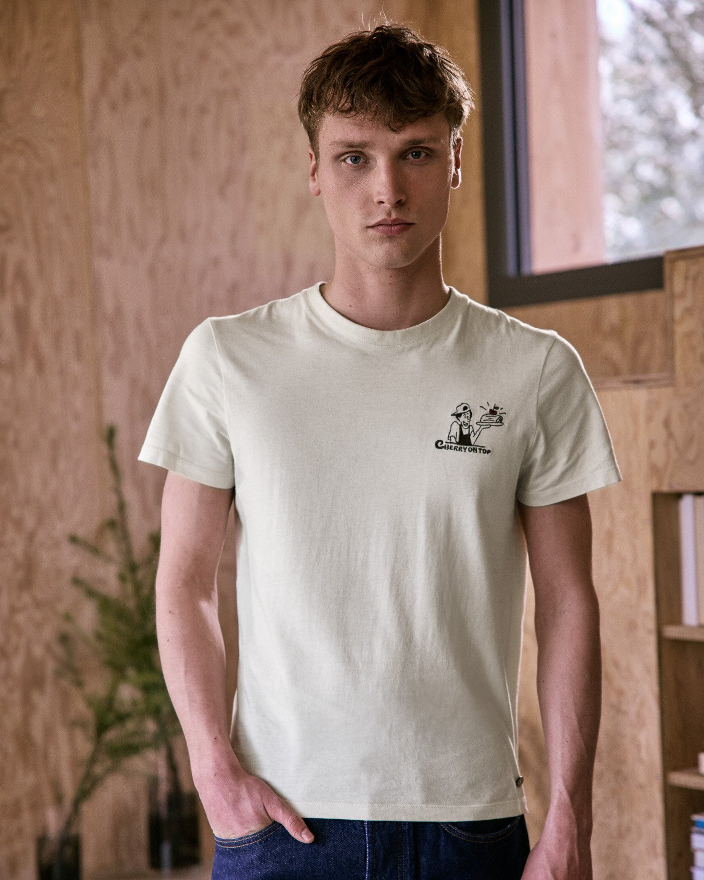 T-shirt écru broderie coton - ARCY