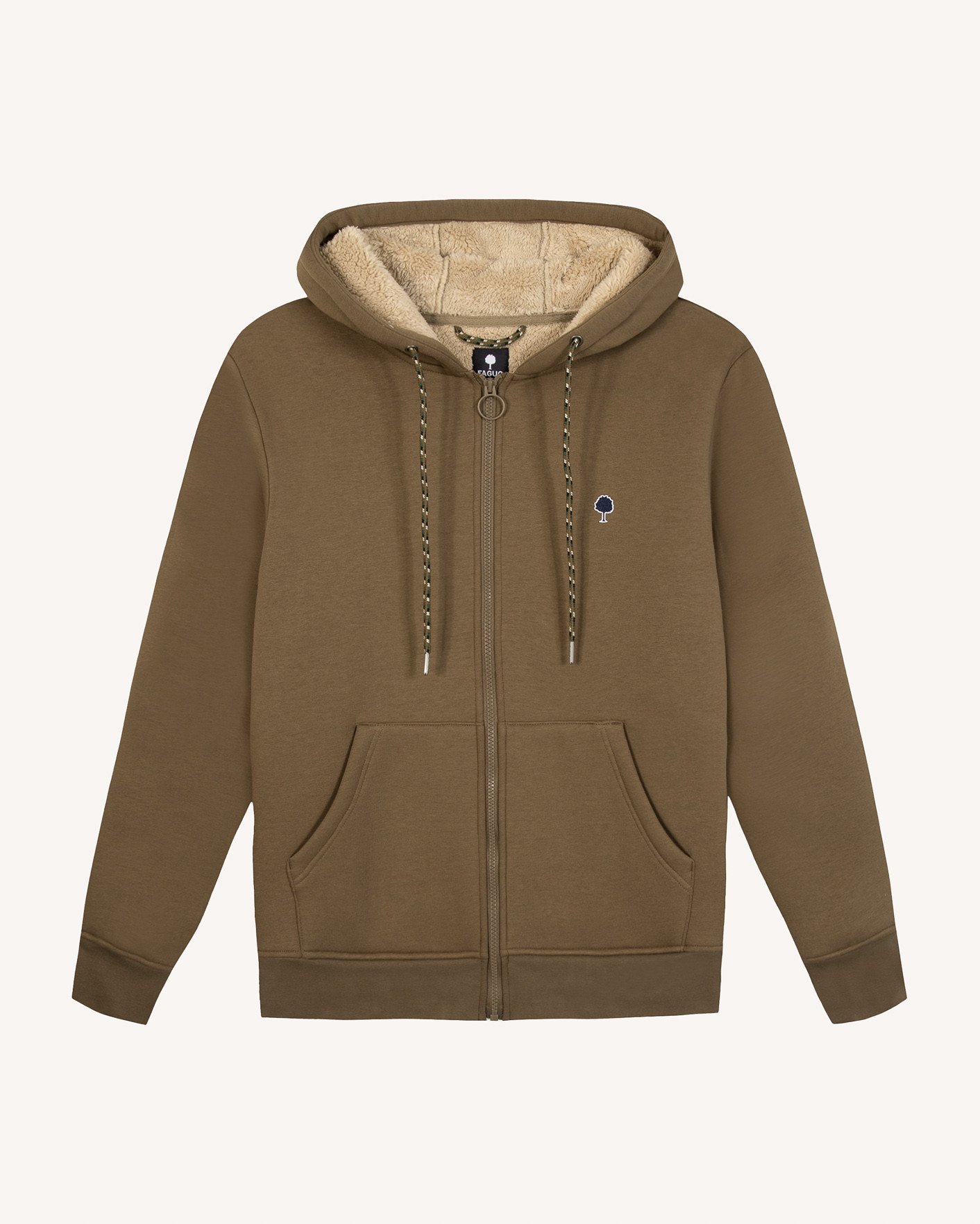 Sweat zippé marron coton - MEYGAL