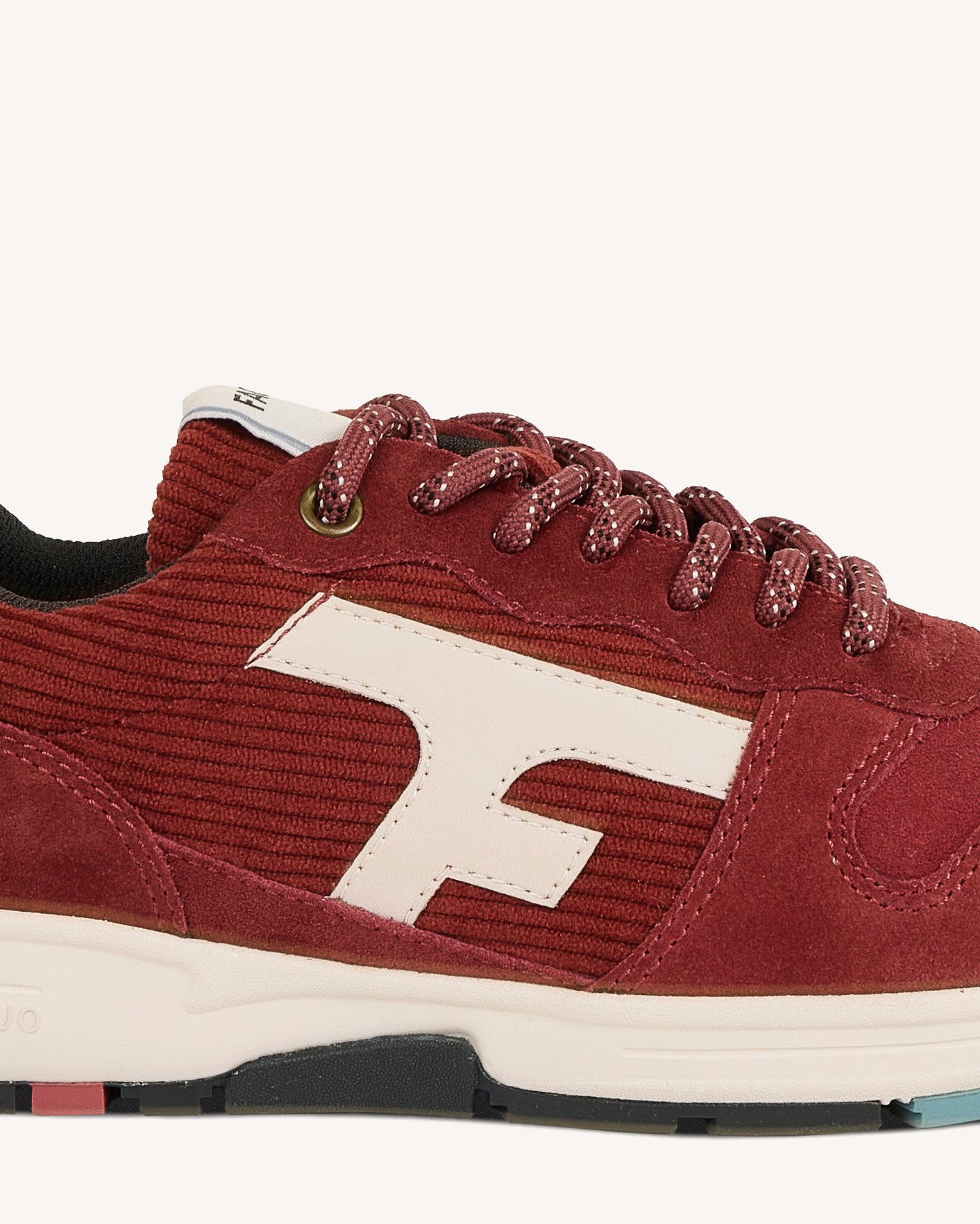 Baskets en velours bordeaux - OLIVE