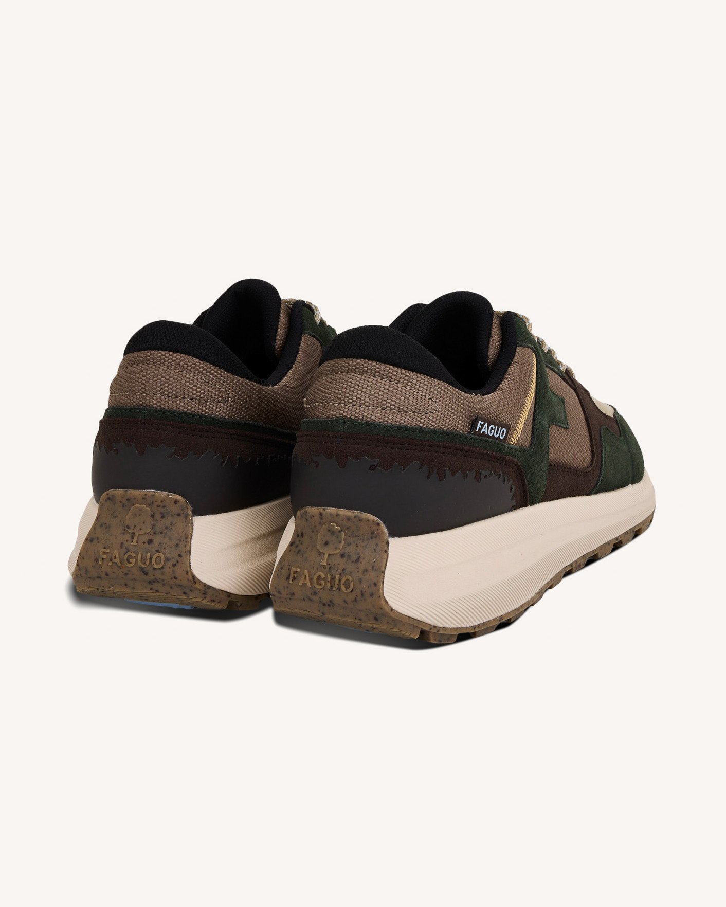 Baskets vert foncé & taupe - LIMWOOD